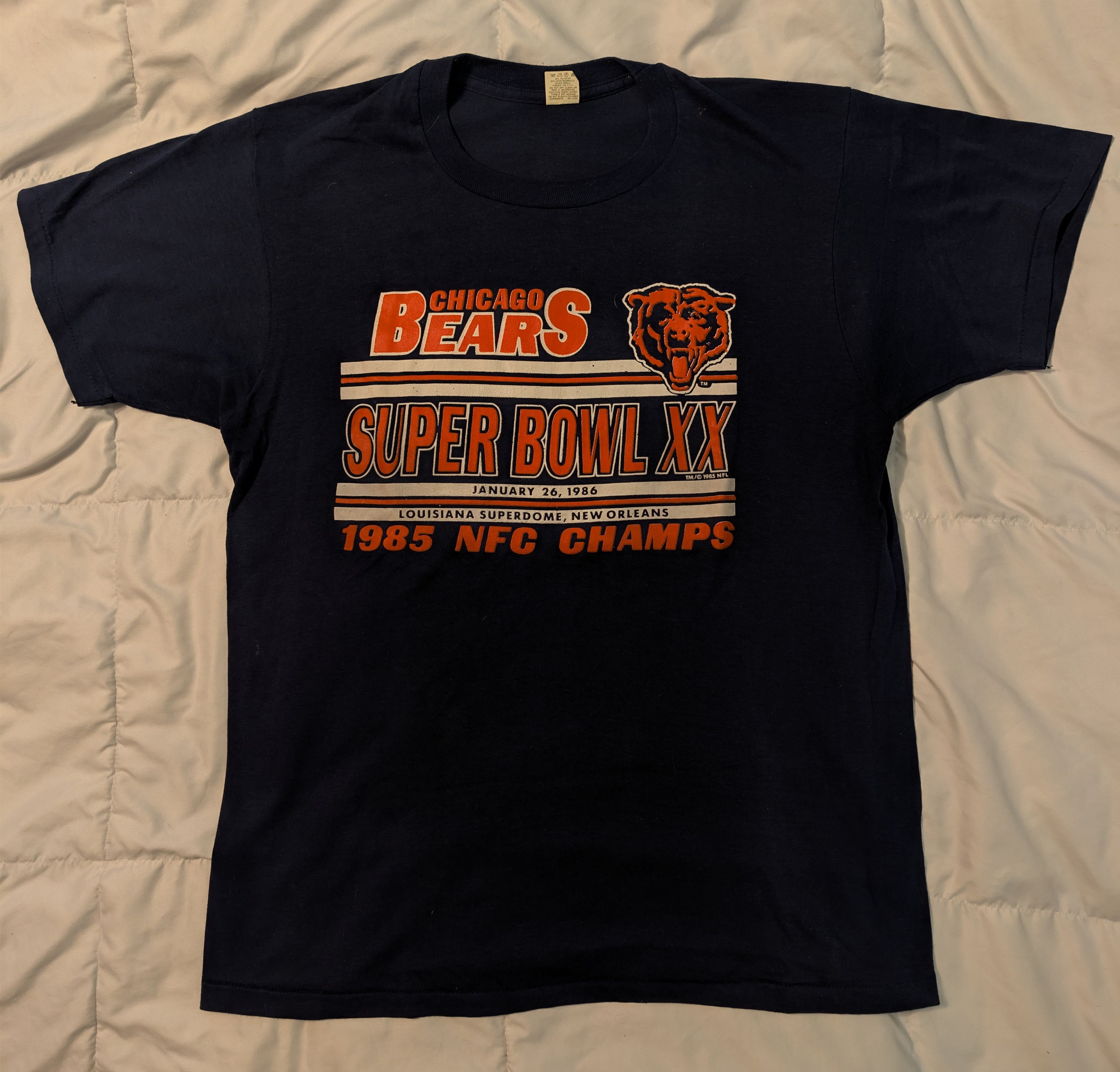 Other VTG 1985 Chicago Bears Super Bowl XX NFC Champions T Shirt Size US L / EU 52-54 / 3 - 1 Thumbnail