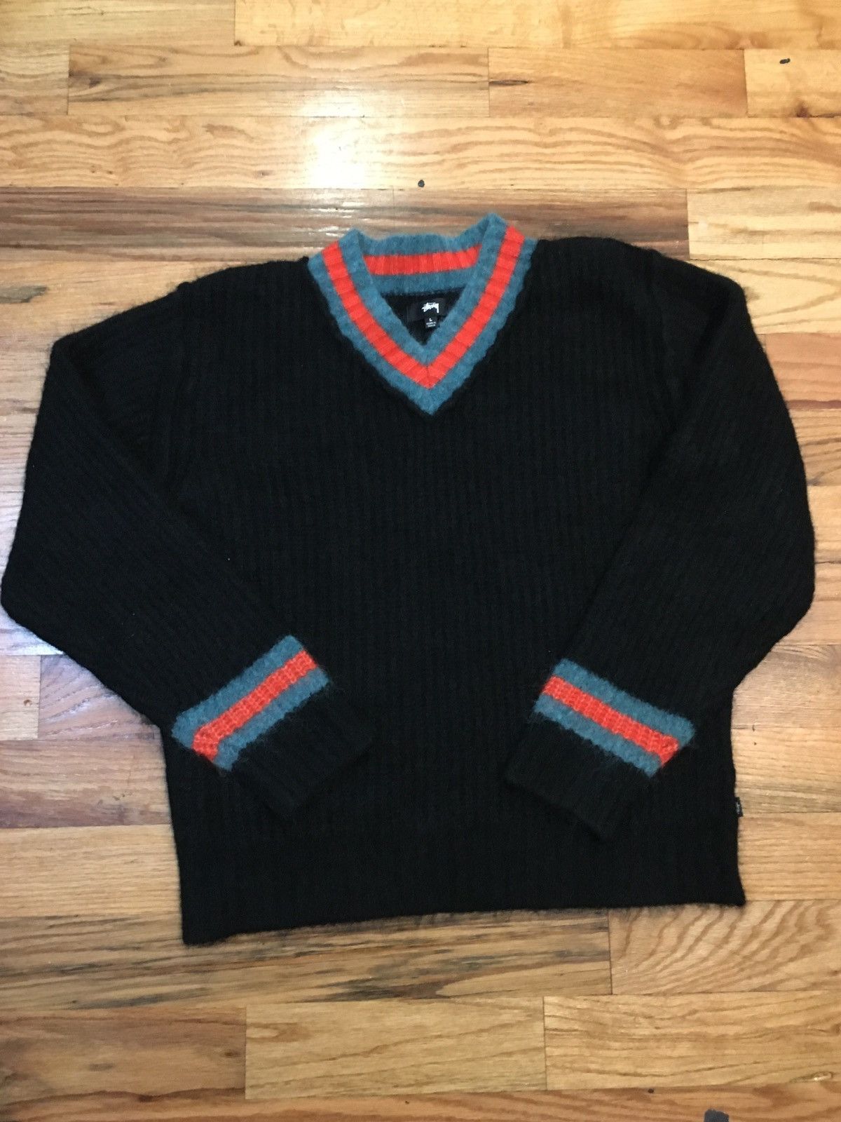 Stussy Stussy Men’s Mohair Fuzzy Tennis Sweater Size Large Size US L / EU 52-54 / 3 - 1 Thumbnail