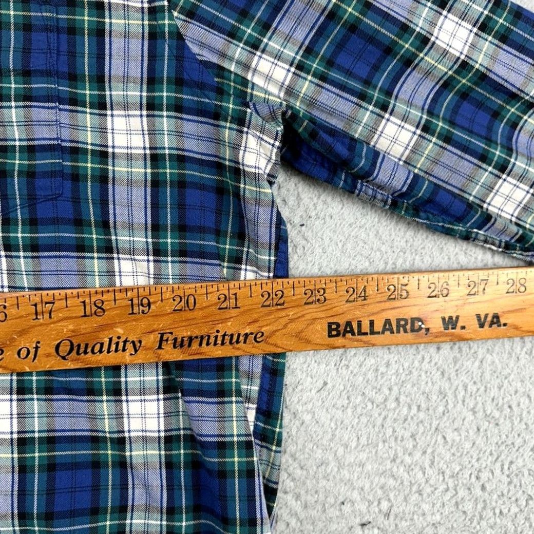 UNTUCKit UNTUCKit Flannel Shirt Adult XL Blue Green Plaid Slim Fit Button Down Logo Mens Size US XL / EU 56 / 4 - 7 Thumbnail