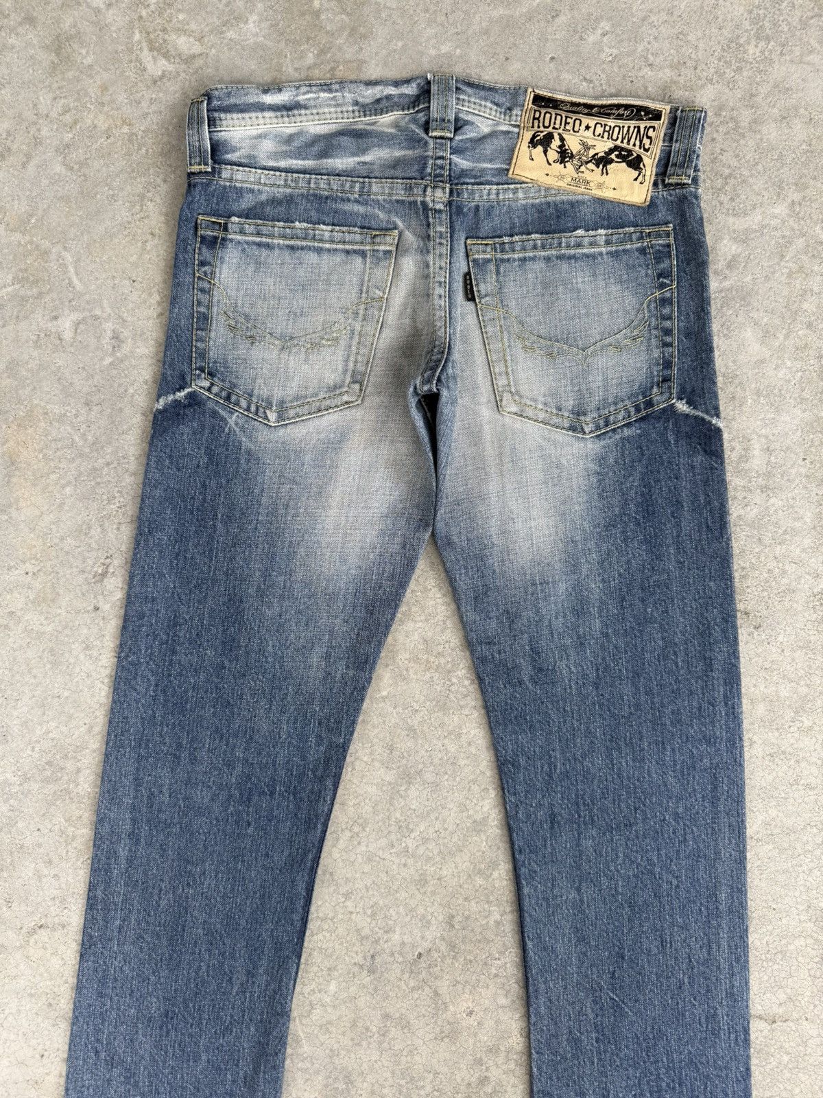 If Six Was Nine Japanese Rodeo Crowns Flared Jeans Distressed Size US 32 / EU 48 - 8 Thumbnail
