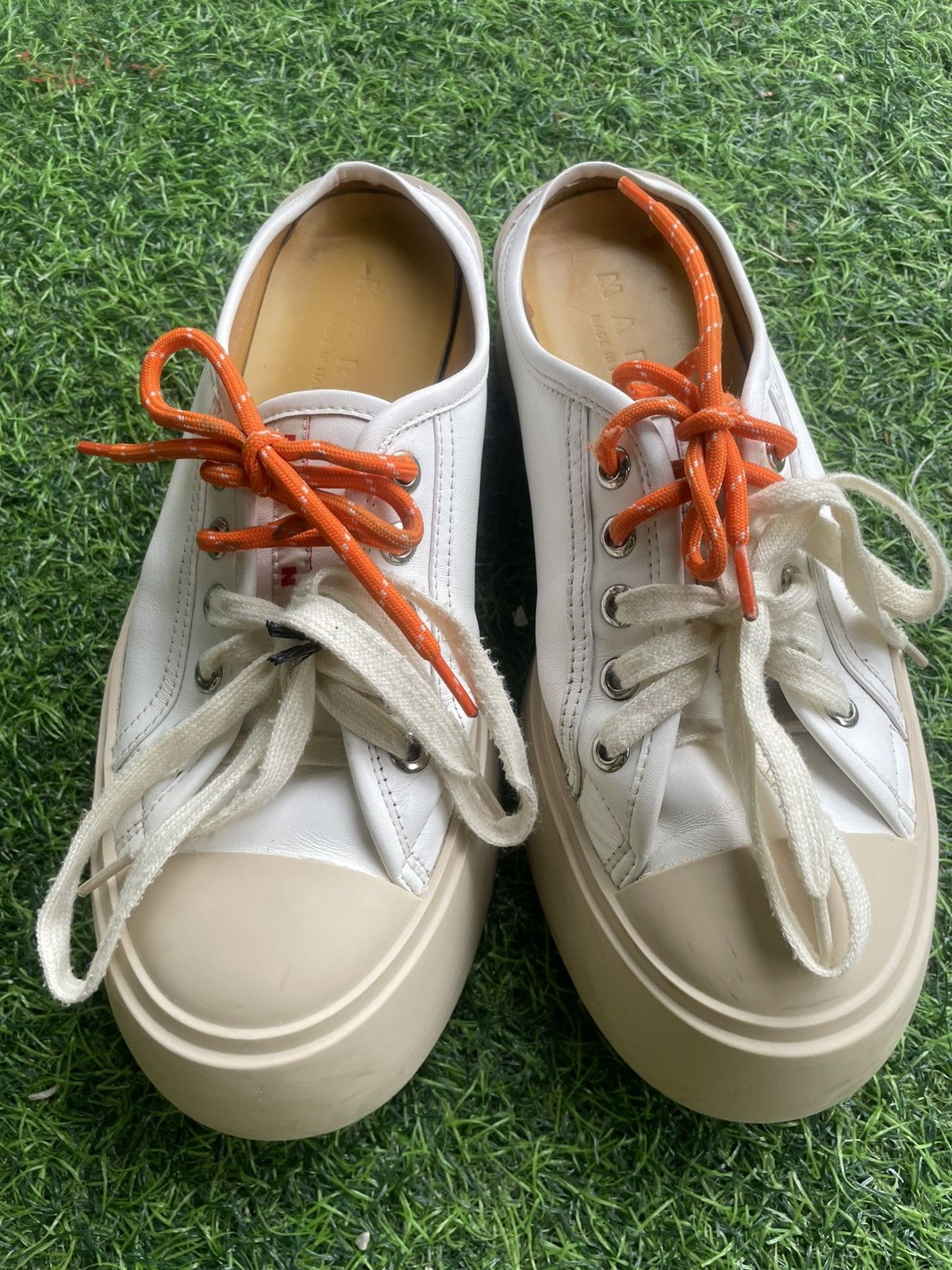 Marni Authentic MARNI white pablo lace up sabot Size US 8 / IT 38 - 16 Thumbnail