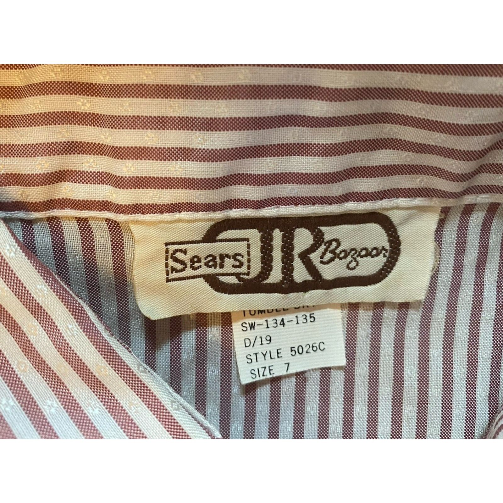 Sears VTG Sears Ruffle Top Women’s Junior 7 Button Shirt Burgundy Size S / US 4 / IT 40 - 2 Thumbnail
