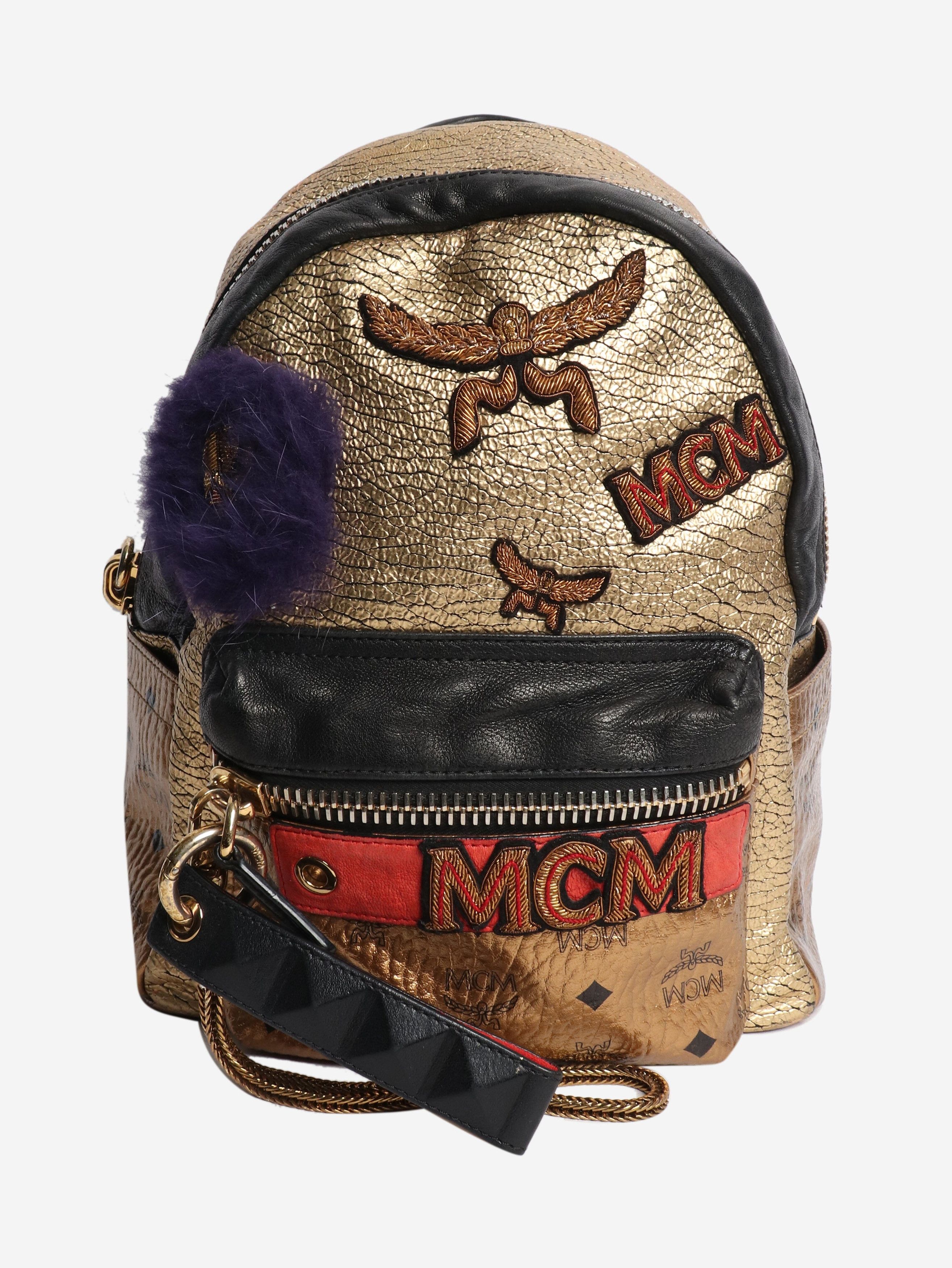 MCM Gold metallic backpack Size ONE SIZE - 1 Thumbnail