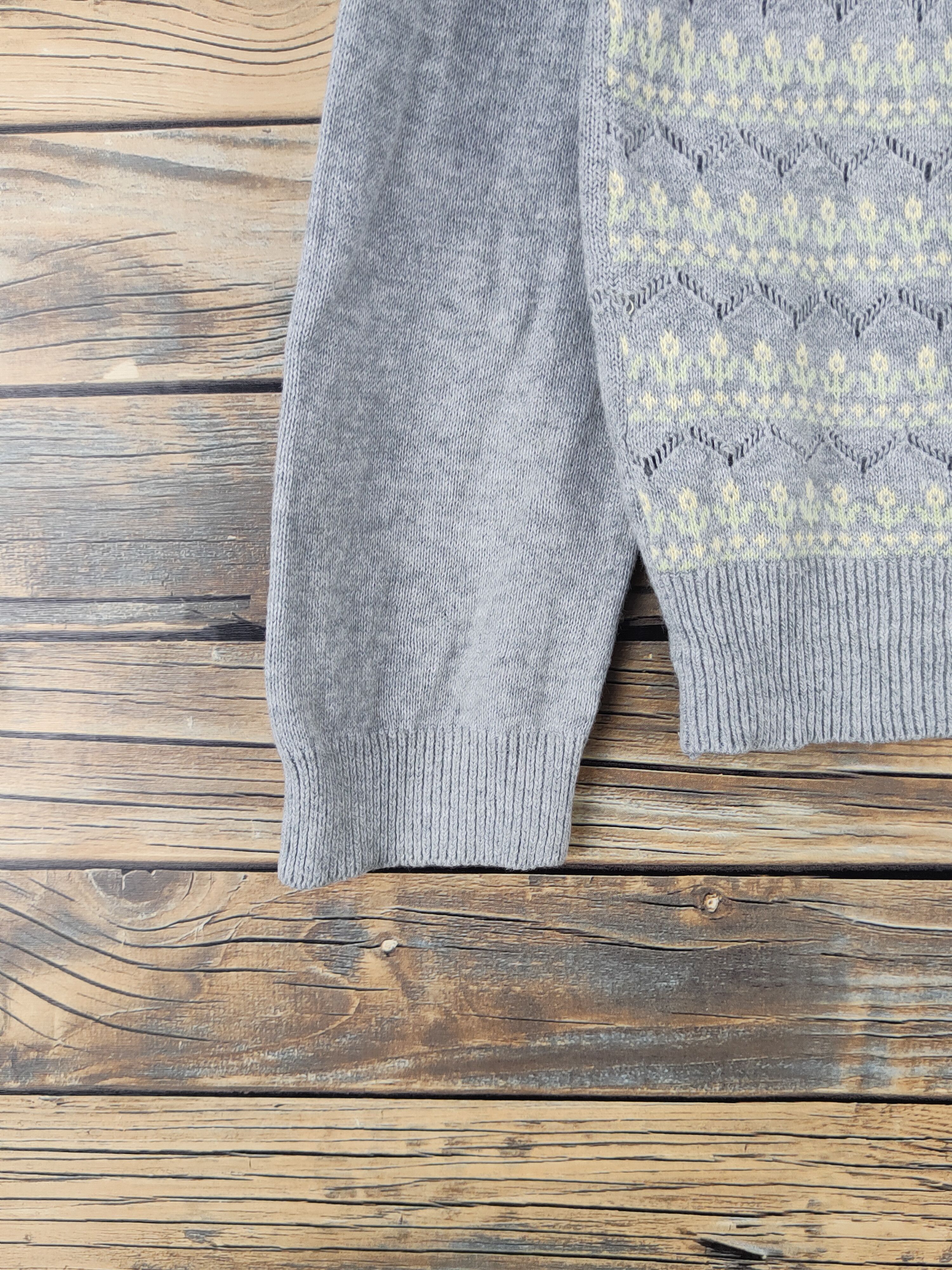 Homespun Knitwear × Japanese Brand Ehka Sopo Gray Knitwear Cardigan #W1248 Size M / US 6-8 / IT 42-44 - 4 Thumbnail