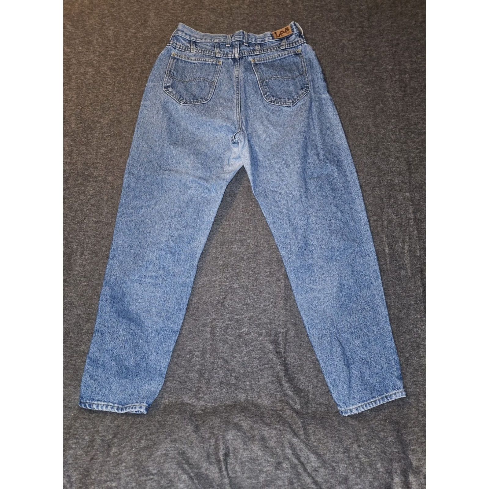 Lee VINTAGE Lee Jeans Tapered High Rise Blue 100% Cotton Women's 14 USA 80s 90s Denim Size 36" / US 14 / IT 50 - 8 Thumbnail