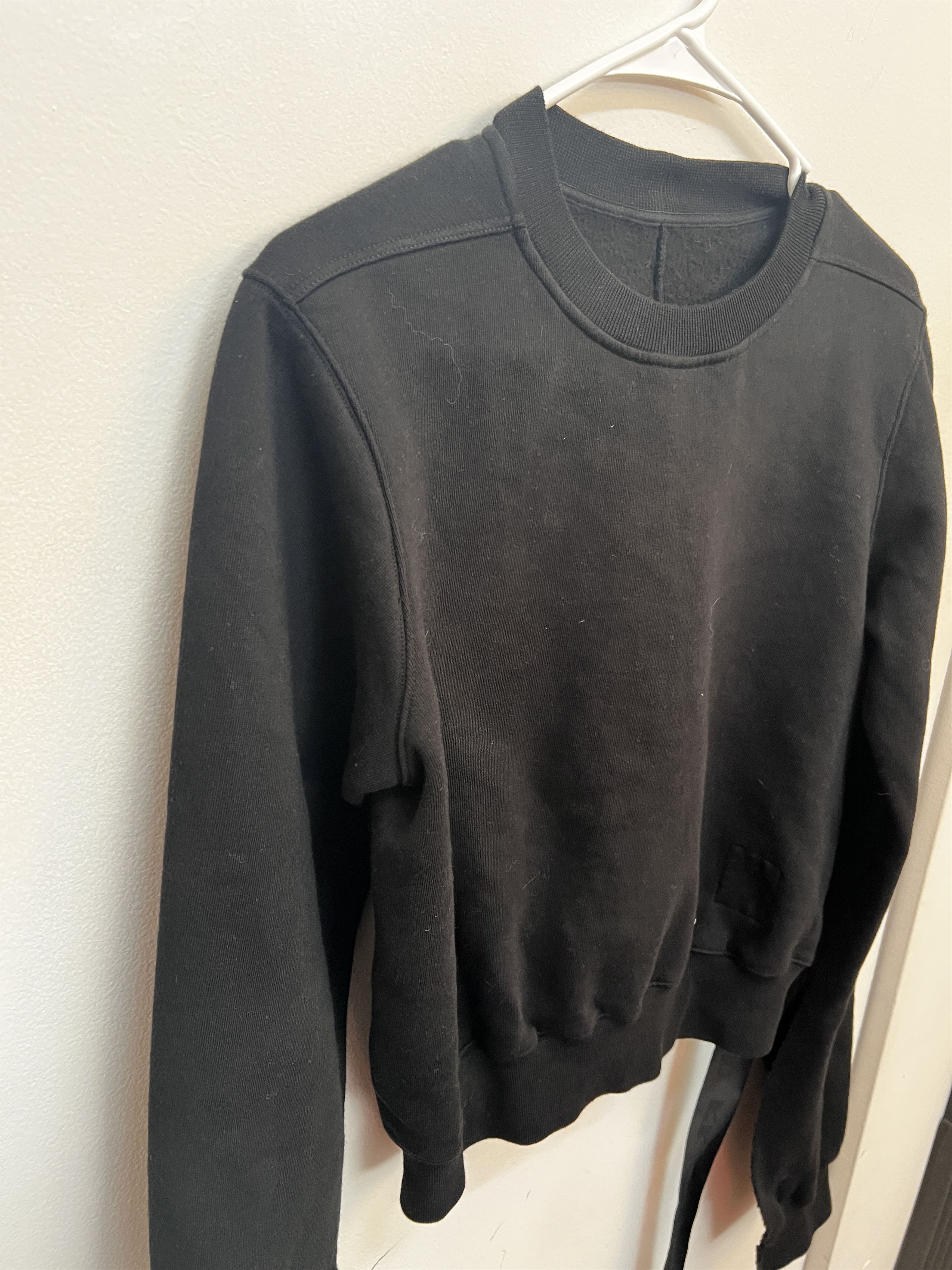 Rick Owens Drkshdw Rick Owens Drkshdw Cotton Jersey Cropped Sweatshirt Size M / US 6-8 / IT 42-44 - 3 Thumbnail