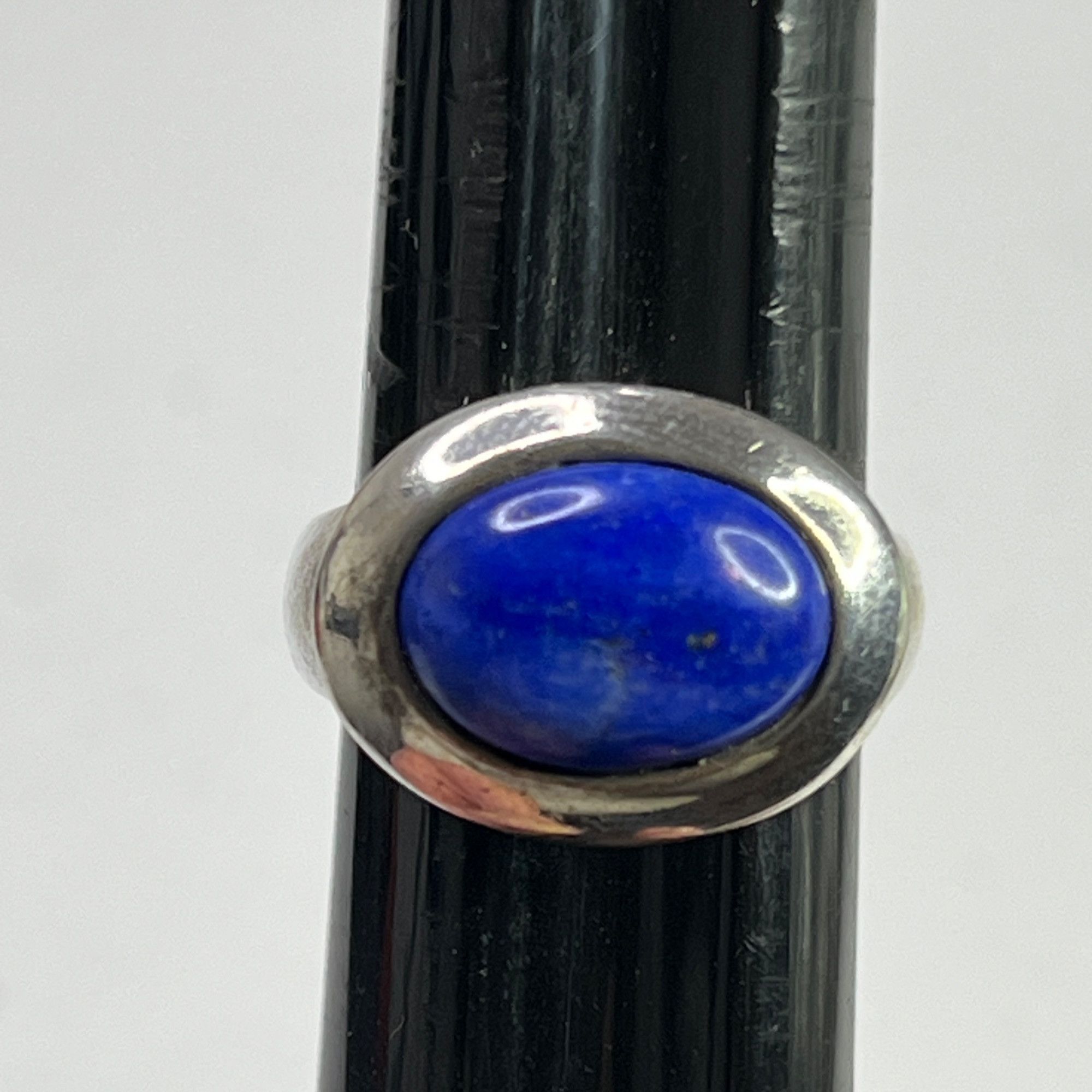 Designer Sterling Silver Ring With Lapis Lazuli Stone Size 8.5 Size ONE SIZE - 8 Thumbnail