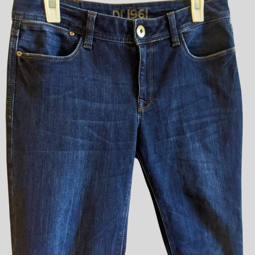 DL1961 DL1961 Grace High Rise Straight Jeans Size 29 Dark Indigo Wa Size 29" - 14 Thumbnail