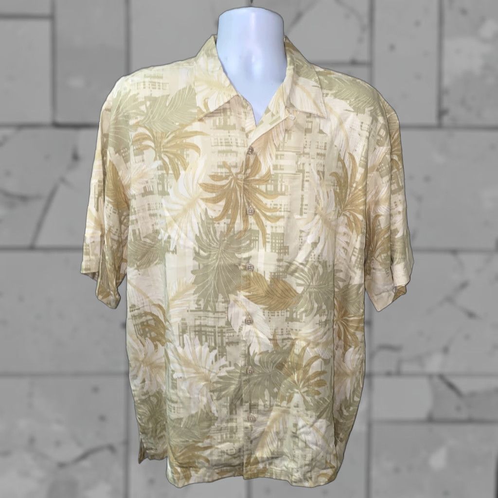 Tommy Bahama Tommy Bahama Shirt Men XL Aloha Floral Silk Short Sleeve Button-Up Yellow Hawaiian Casual Shirt Size US XL / EU 56 / 4 - 1 Thumbnail