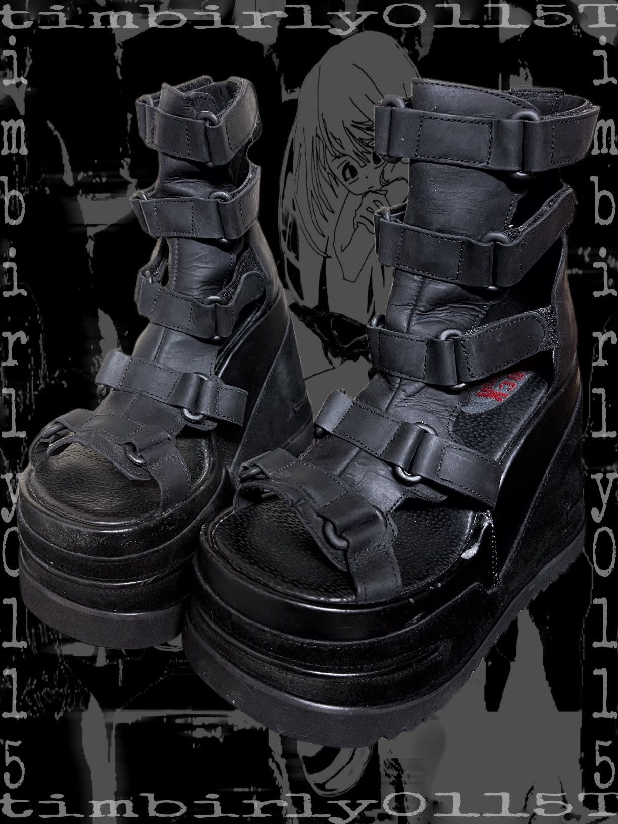 SWEAR London SHOCK alternative platform sandals from 2000s Size US 6.5 / IT 36.5 - 2 Thumbnail