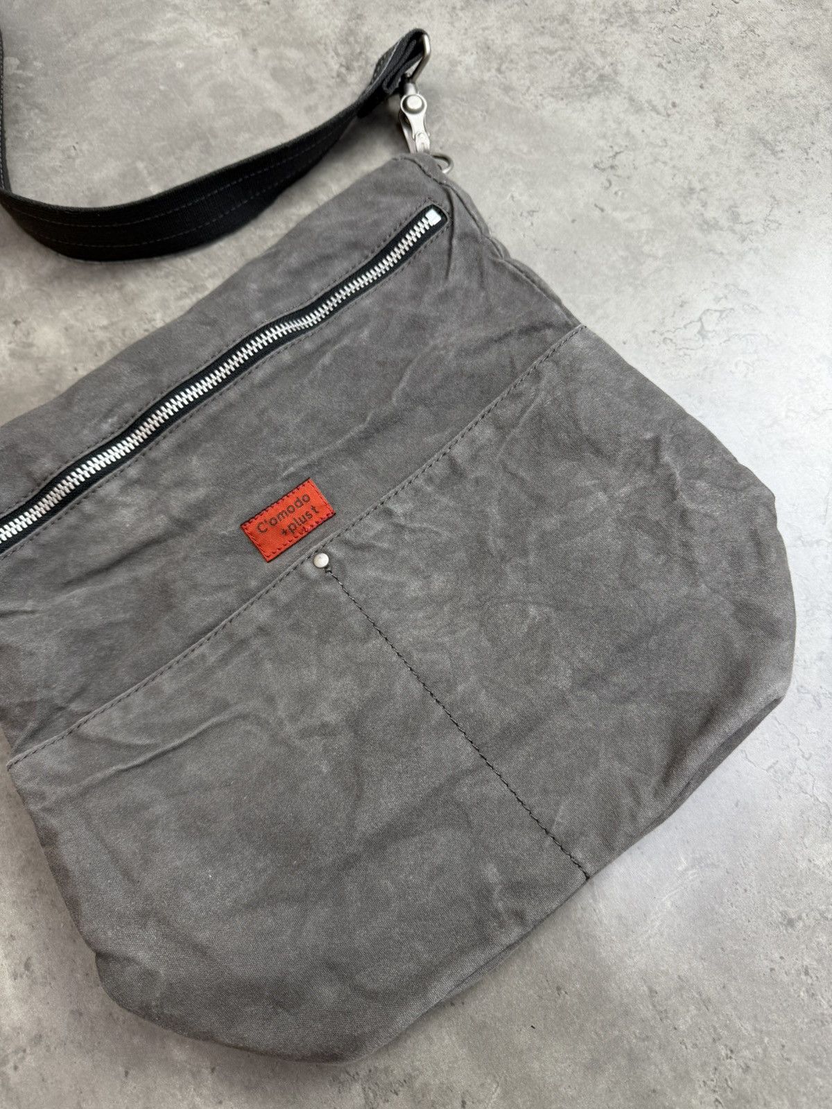 Other Comodo +Plus T Grey Crossbody Shoulder Bag Waxed Canvas Size ONE SIZE - 8 Thumbnail