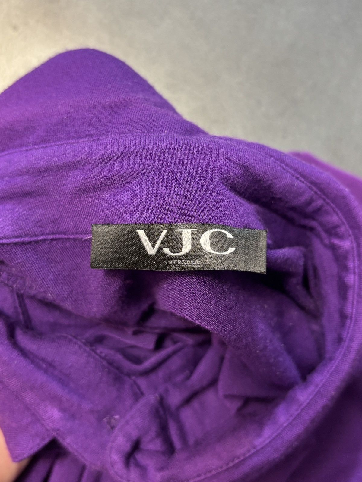 Versace × Versace Jeans Couture × Vintage Vintage Versace Jeans Couture Polo Shirt Y2K 2000s Half Butt Size S / US 4 / IT 40 - 7 Thumbnail