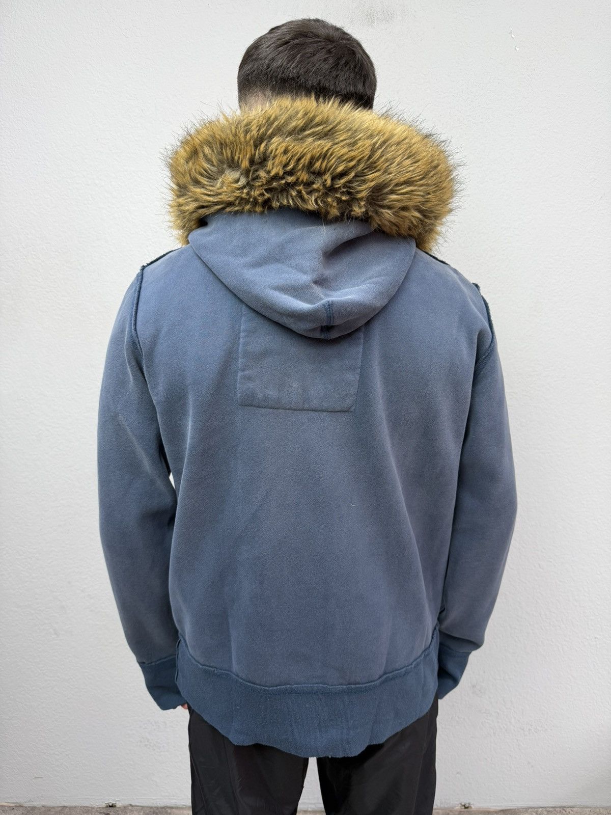 If Six Was Nine Vintage Abercrombie & Fitch Y2K 00s Fur Hoodie Ifsixwasnine Size US L / EU 52-54 / 3 - 7 Thumbnail