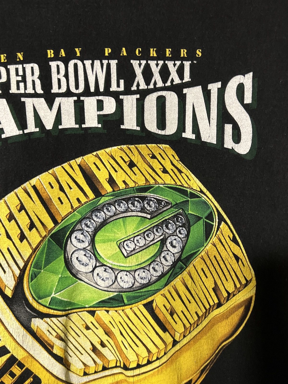 Pro Player 1997 Green Bay Packers Super Bowl XXXI Champions Ring Tee XL Size US XL / EU 56 / 4 - 3 Thumbnail