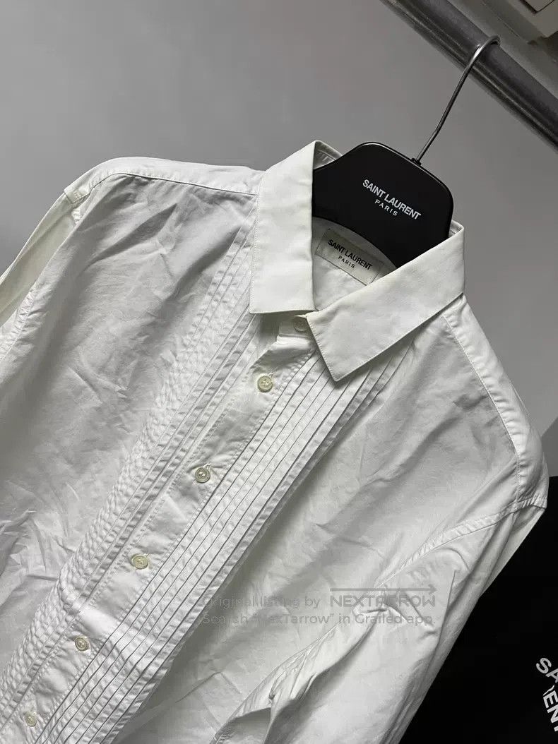 Saint Laurent Paris Saint Laurent Paris White Accordion Pleat Shirt i Size M / US 6-8 / IT 42-44 - 2 Thumbnail