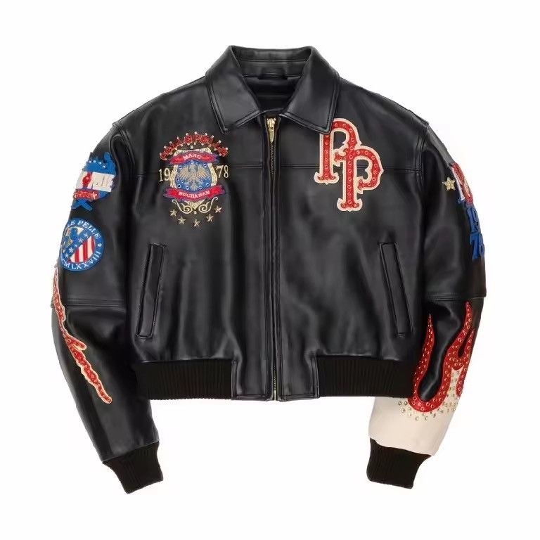 Other Pelle Pelle leather jacket big logo American Eagle famous Size US M / EU 48-50 / 2 - 1 Thumbnail