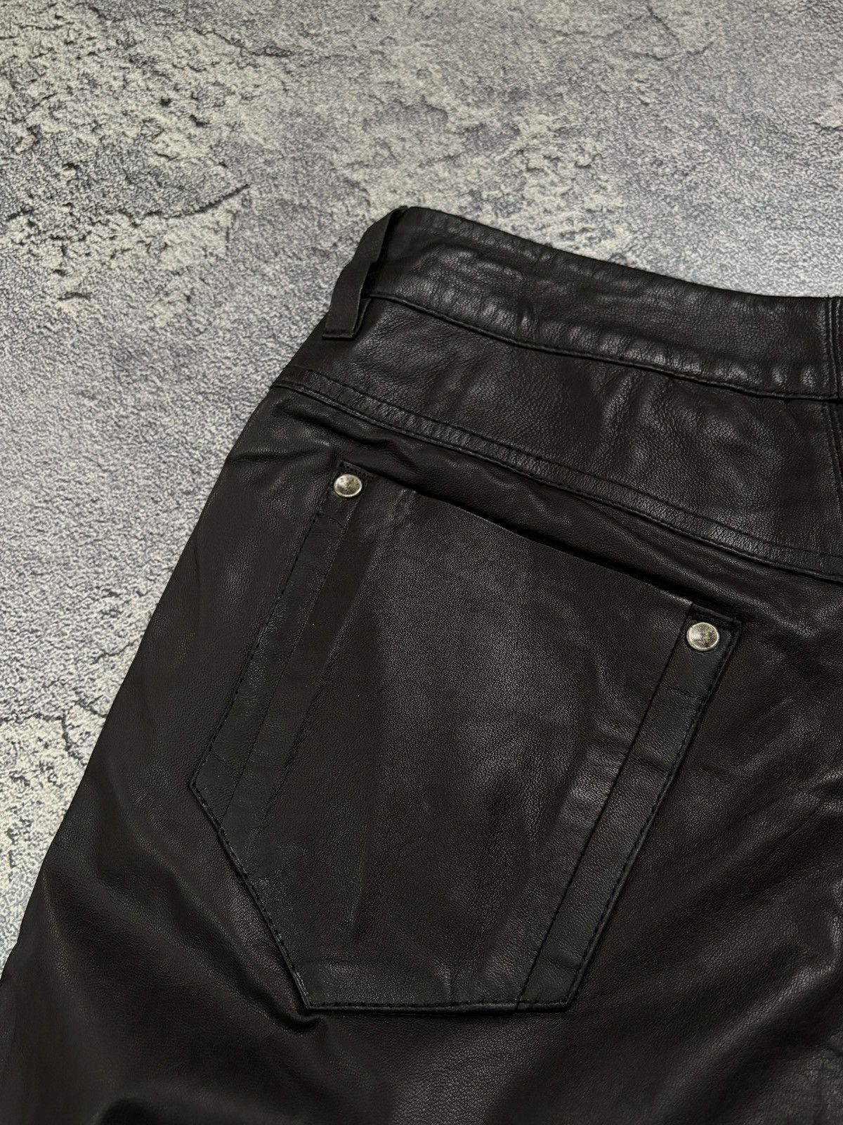 Diesel Black Gold Diesel Black Gold Lambskin Leather Pants Snap Detail 27 Size 27" / US 4 / IT 40 - 14 Thumbnail
