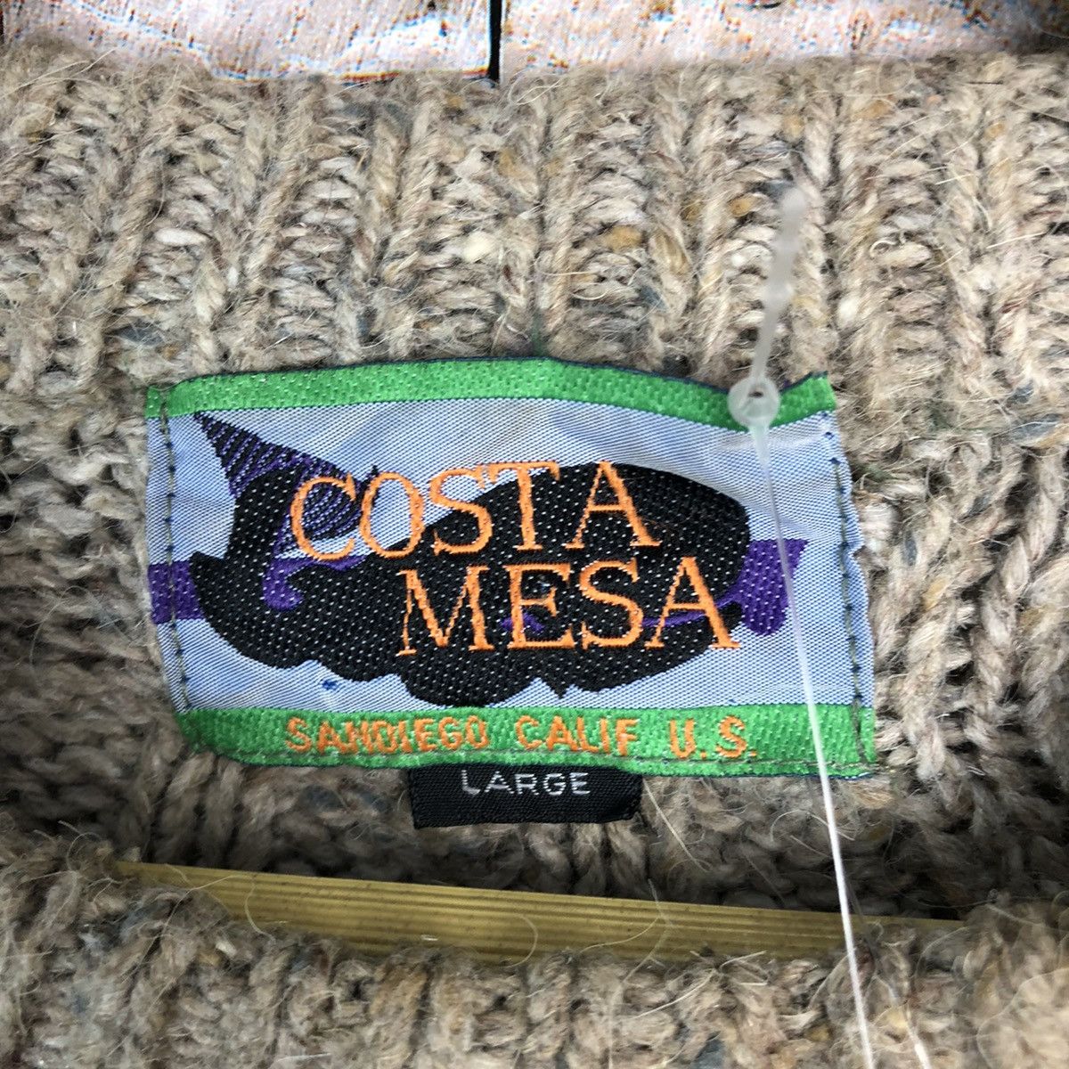 Aran Isles Knitwear × Japanese Brand × Vintage Costa Mesa Brown aran isle cable Knitwear #A779 Size US L / EU 52-54 / 3 - 10 Thumbnail