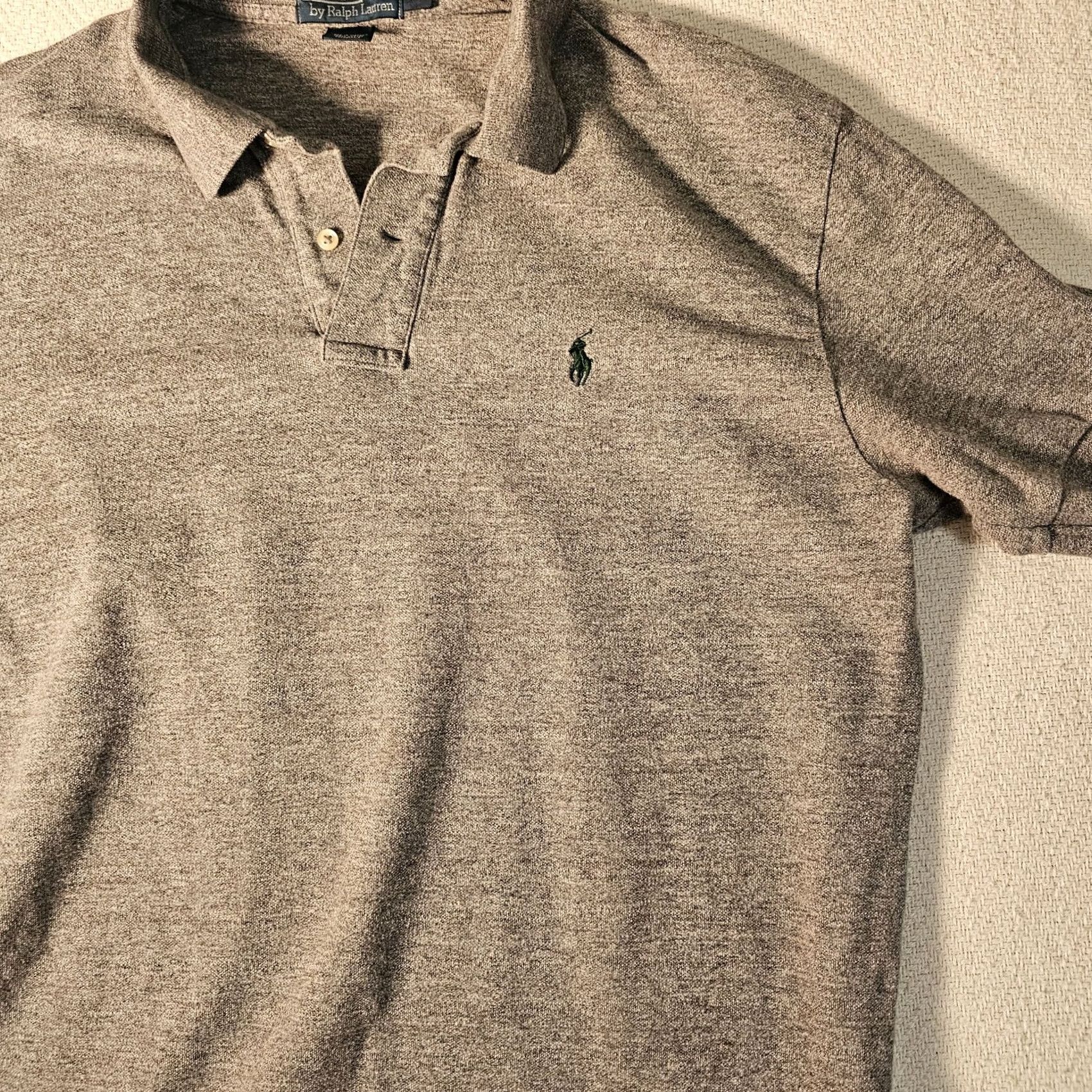 Polo Ralph Lauren Polo by Ralph Lauren Polo Men's Gray Short Sleeve Cotton Casual Shirt XL Logo Pony Embroidered Button Up Polo Shirt Size US XL / EU 56 / 4 - 3 Thumbnail