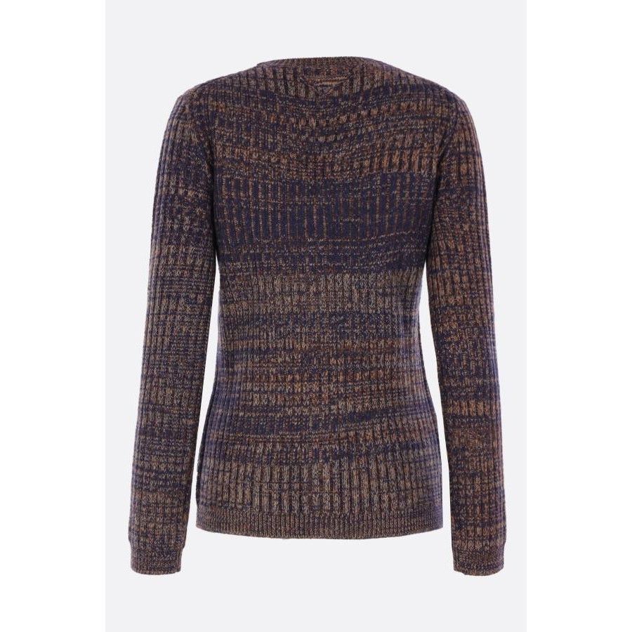 Prada PRADA Navy Wool Cashmere Mouline Cardigan New & Authentic (W Size M / US 6-8 / IT 42-44 - 2 Thumbnail