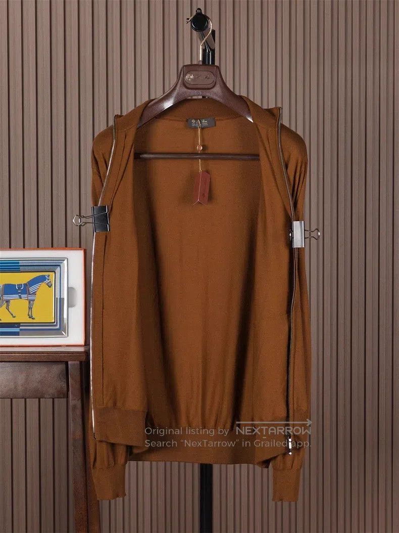 Loro Piana Loro Piana 12 Micron Wool Full Zip Knit Sweater Size US L / EU 52-54 / 3 - 3 Thumbnail