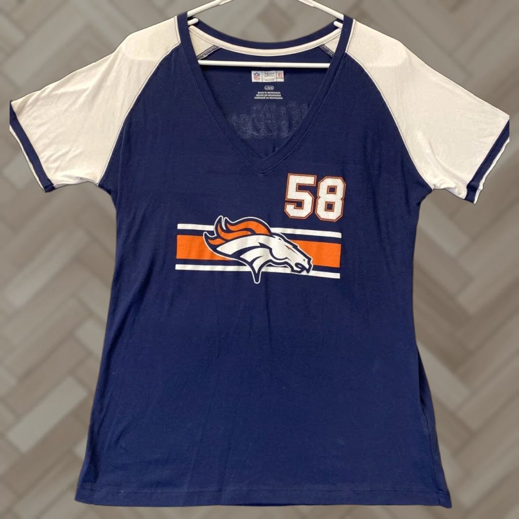 NFL NFL Team Apparel Womens L Denver Broncos 58 T Shirt Navy / 101-32 Size L / US 10 / IT 46 - 1 Thumbnail