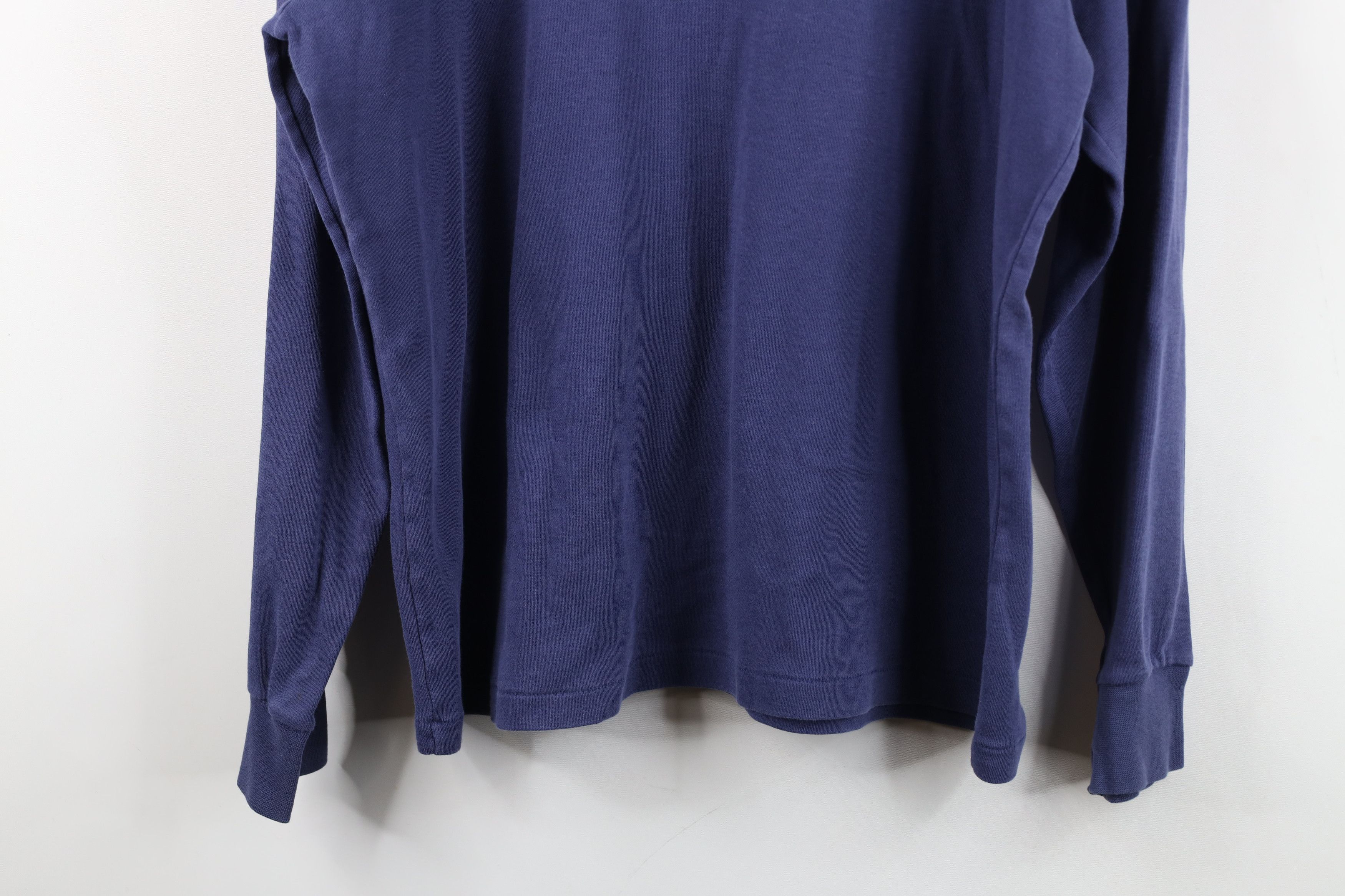 Vintage Vintage 90s Streetwear Turtleneck T-Shirt Blue Cotton USA Size US L / EU 52-54 / 3 - 13 Thumbnail