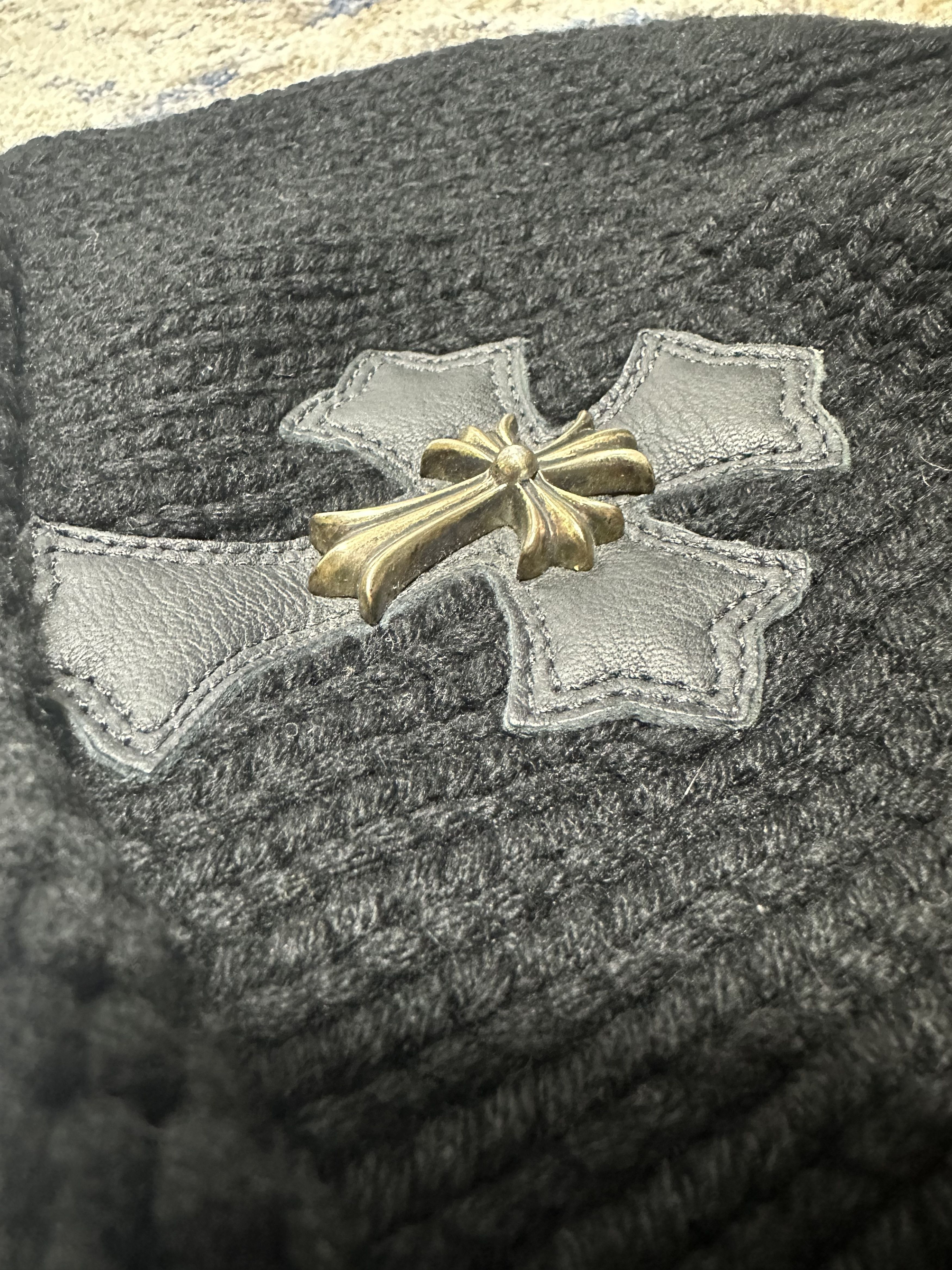 Chrome Hearts Chrome Hearts Vintage Cross Patch Cashmere Beanie Size ONE SIZE - 3 Thumbnail