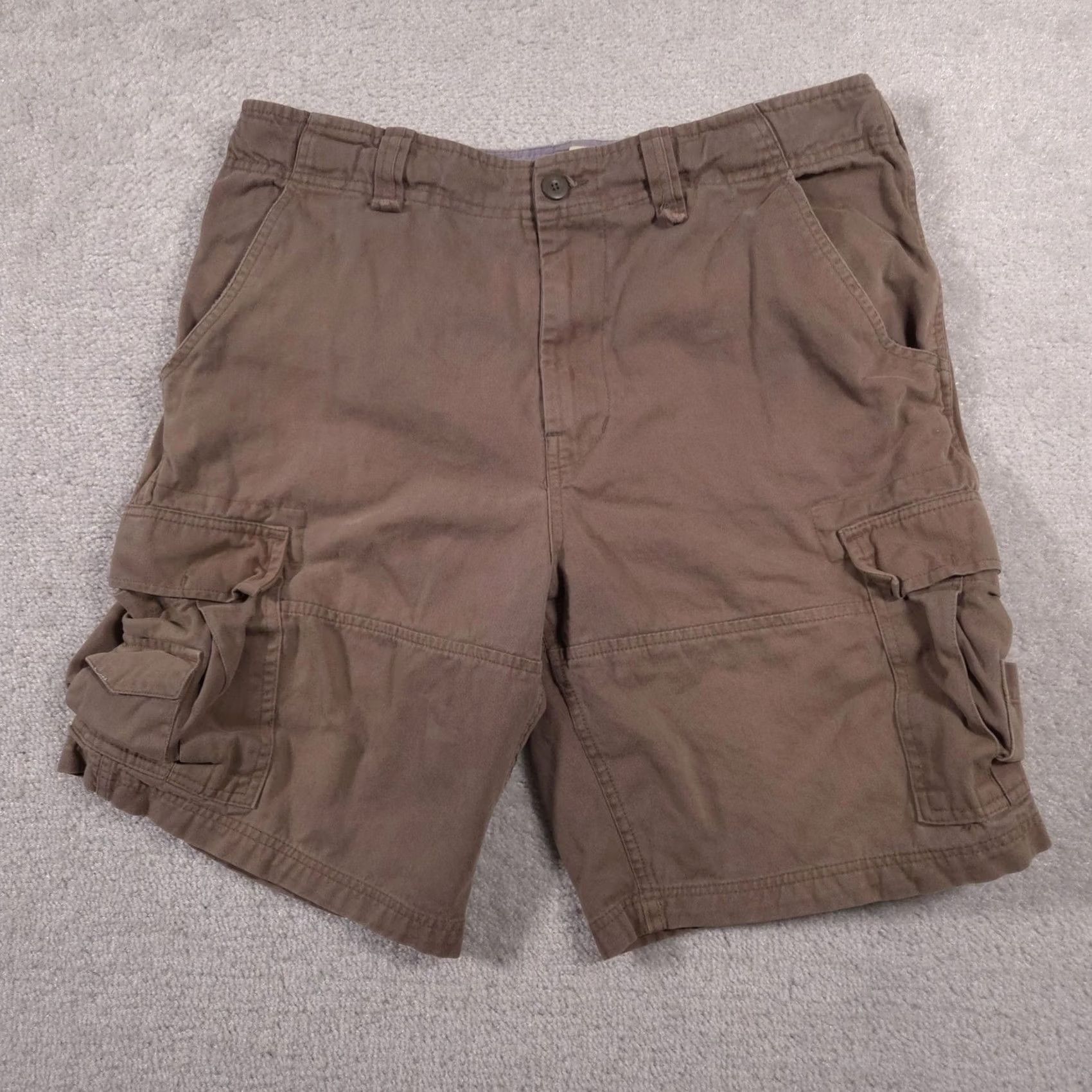 Vintage Steve & Barry's Cargo Shorts Mens 34 Classic Utility Pockets Outdoor Brown 100% cotton Casual Men Size US 34 / EU 50 - 2 Thumbnail