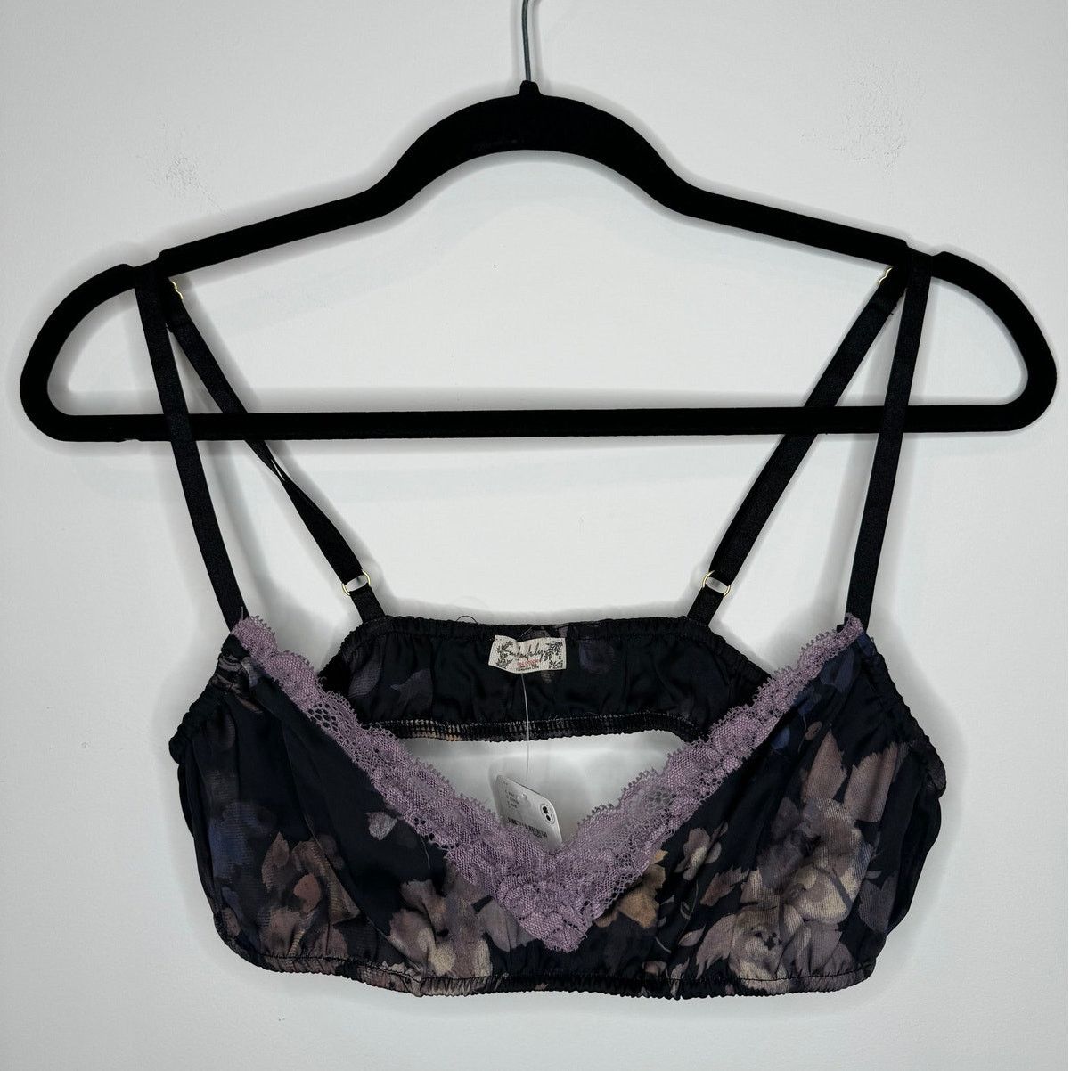 Free People NWT Intimately by Free People Silky Floral Lacey Bralette Size ONE SIZE - 3 Thumbnail