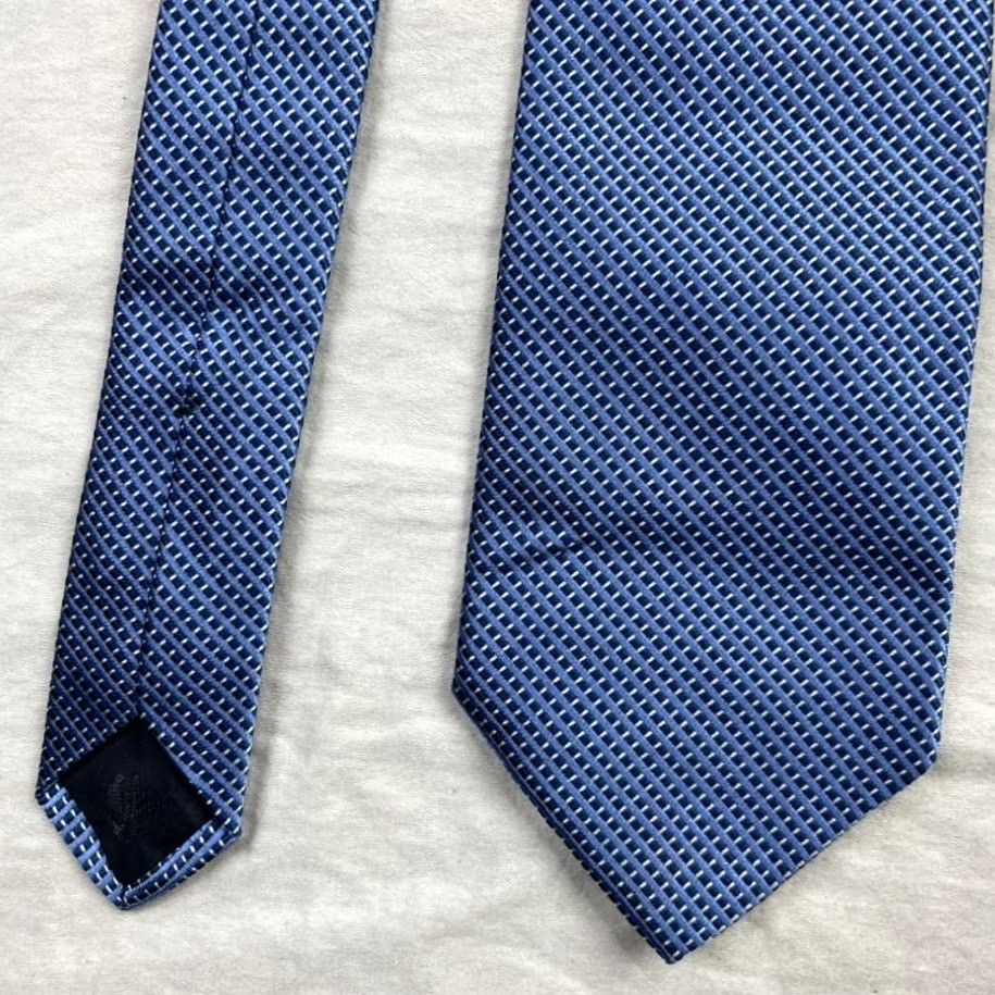 Brooks Brothers Brooks Brothers 346 Necktie Mens Blue Pure Silk Made In USA Check Tie Mens Silk Geometric Pattern Classic 57" One Size Blue Size ONE SIZE - 5 Thumbnail