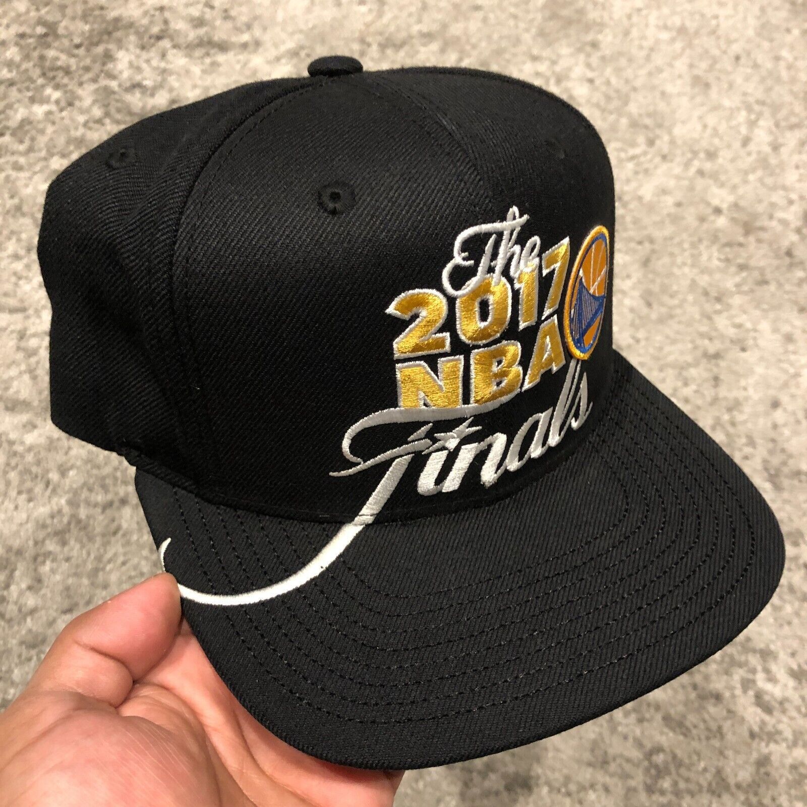 Adidas 2017 Adidas Golden State Warriors NBA Finals Black Snapback Size ONE SIZE - 1 Thumbnail