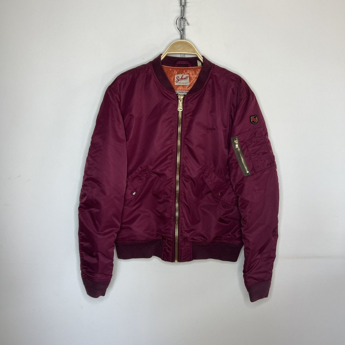 Schott Vintage Schott NYC American College Bomber flyer jacket MA-1 Size US XL / EU 56 / 4 - 1 Thumbnail