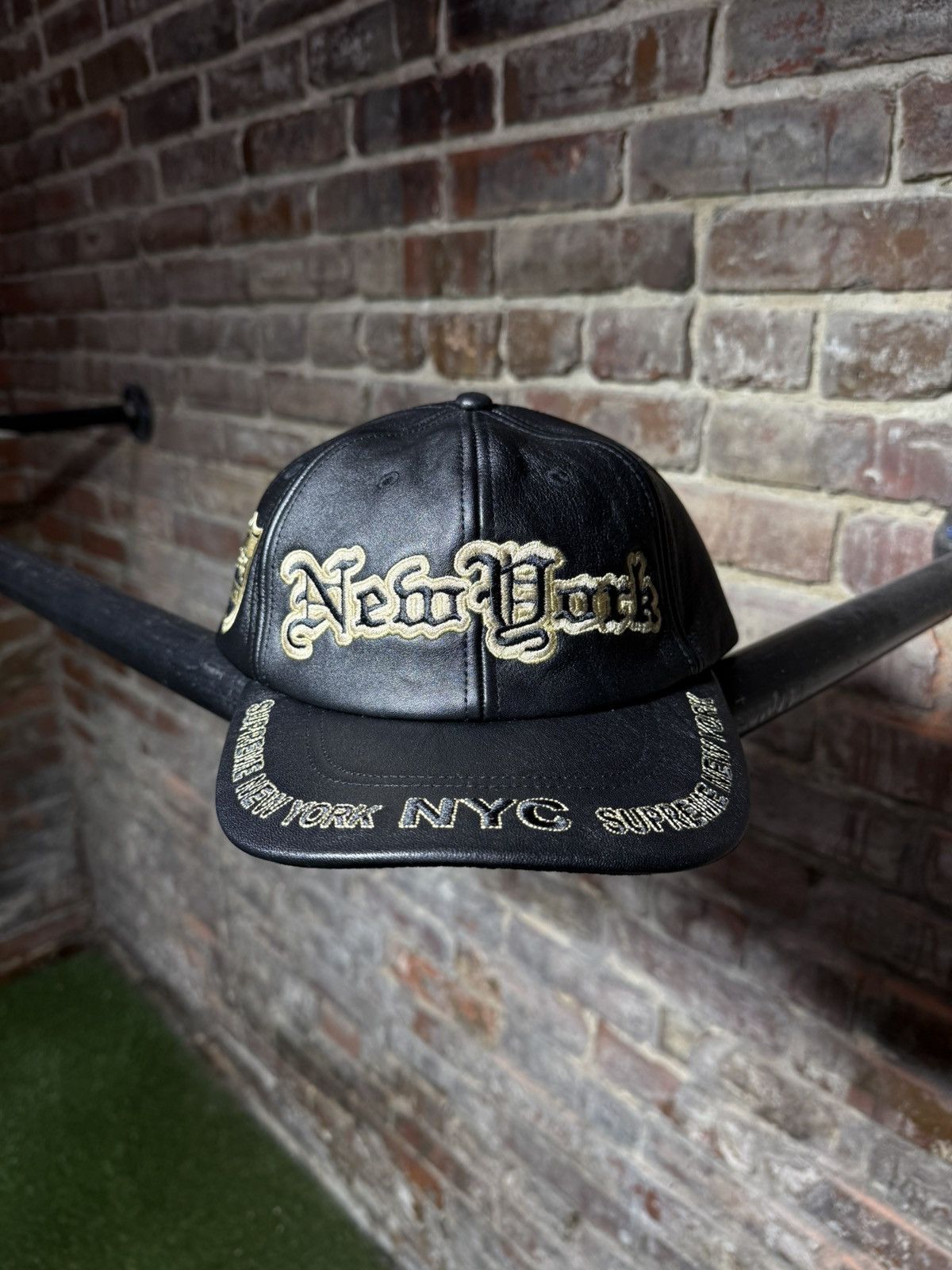 Supreme Supreme Leather Applique 6 panel hat | Grailed