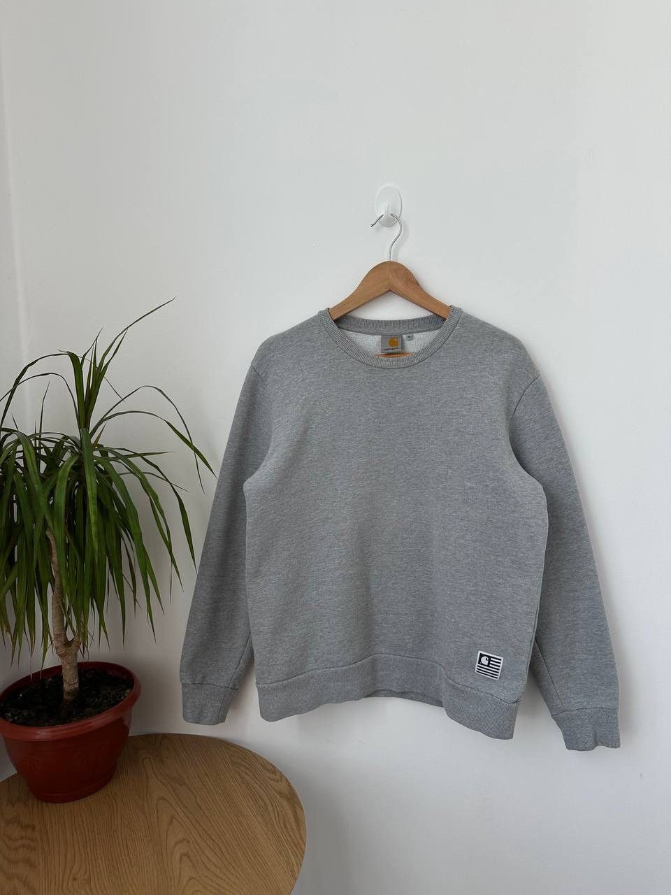 Carhartt × Carhartt Wip × Vintage Vintage Carhartt State Sweat Flag Gray Big Logo Sweatshirt Size US M / EU 48-50 / 2 - 1 Thumbnail