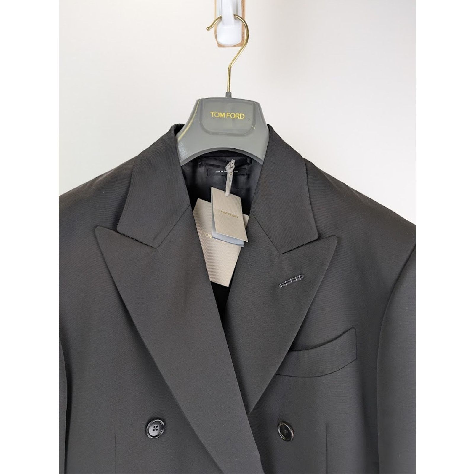 Tom Ford o1rshd1 Double Breasted Jacket in Black Size US L / EU 52-54 / 3 - 7 Thumbnail