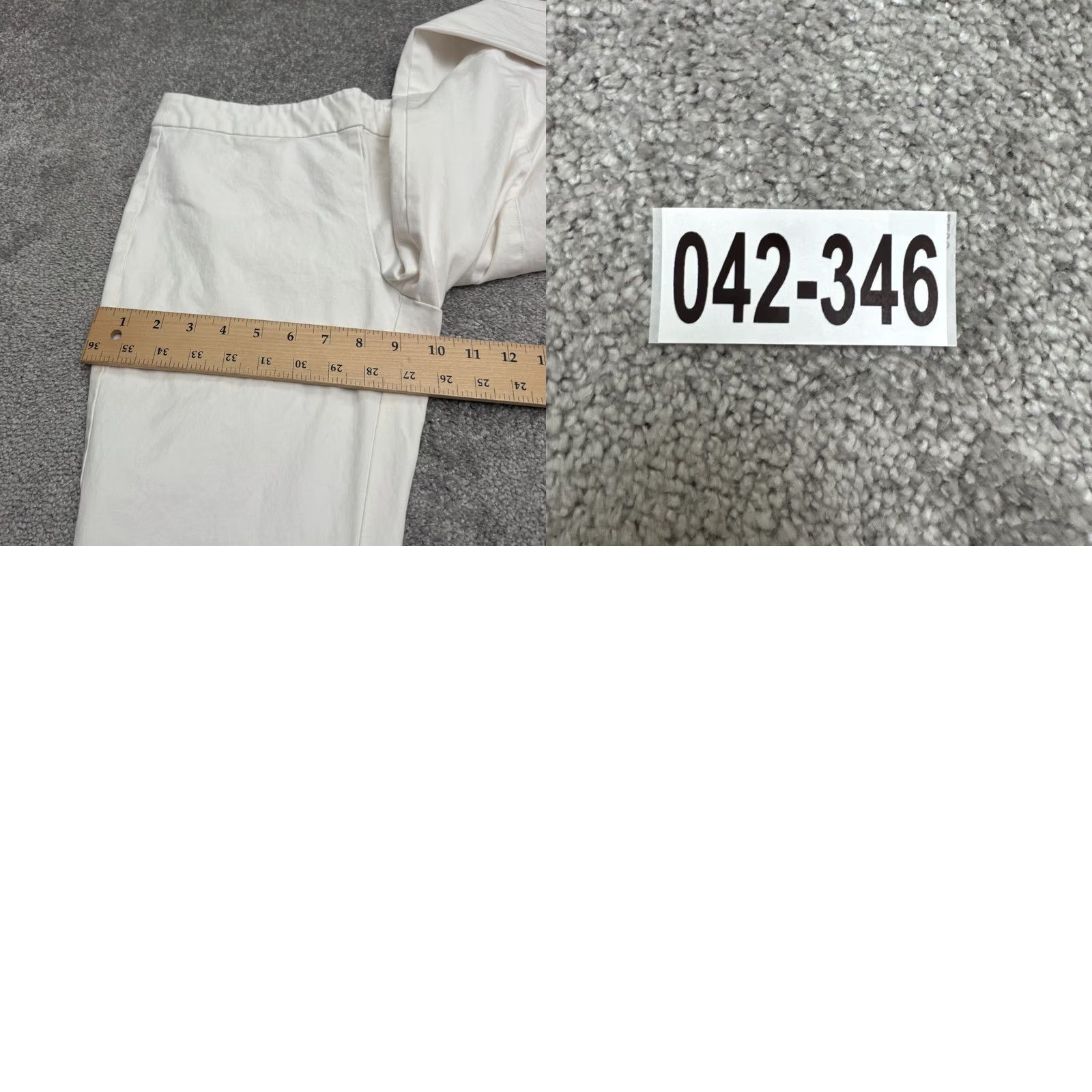 Eileen Fisher Eileen Fisher Pants Womens XS White Organic Cotton Slim Fit Ankle Zip Trouser Size 26" / US 2 / IT 38 - 10 Thumbnail
