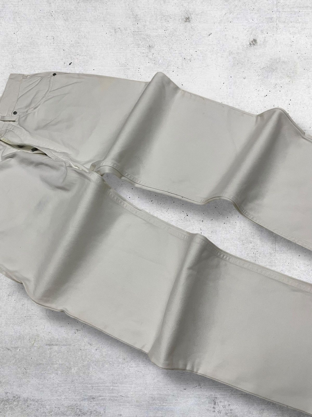 Celine VINTAGE CELIN PARIS DESIGNER 90S CLEAN WHITE BAGGY DENIM Size US 28 / EU 44 - 6 Thumbnail