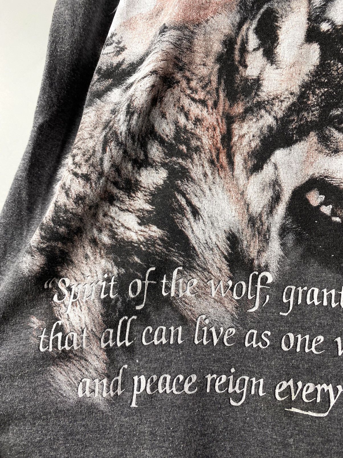 Vintage 90’s Vintage Wolf T Shirt Indians Spirit Supreme Style Size US M / EU 48-50 / 2 - 6 Thumbnail