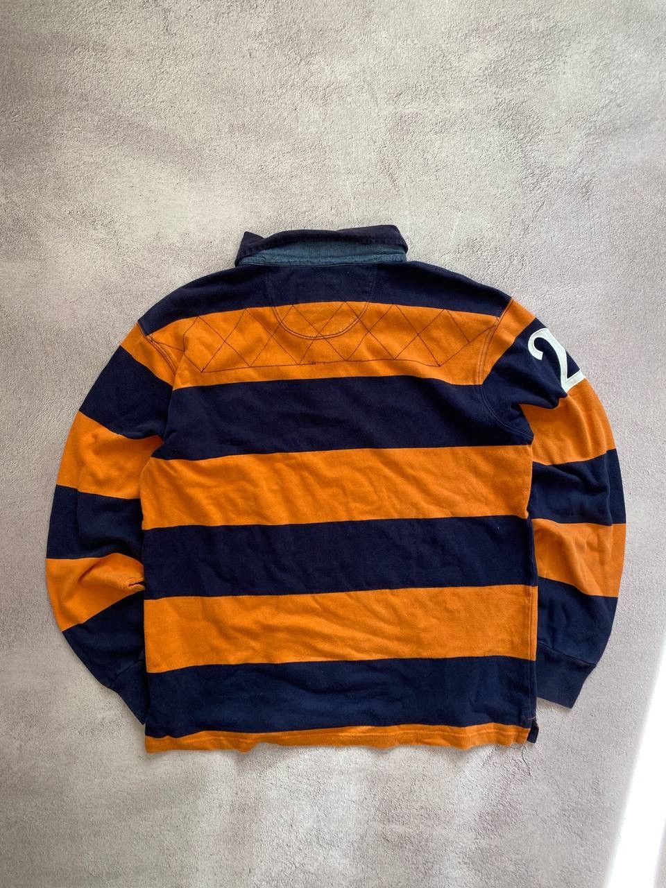 Polo Ralph Lauren × Vintage Polo Ralph Lauren style distressed rugby polo sweatshirt Size US XL / EU 56 / 4 - 5 Thumbnail