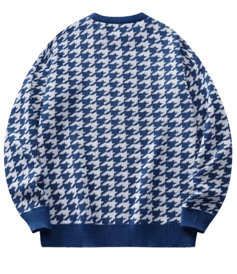 Japanese Brand Streetwear Y2K Plaid Sweater Jacquard Knitted Sweatshirt Size US S / EU 44-46 / 1 - 2 Thumbnail