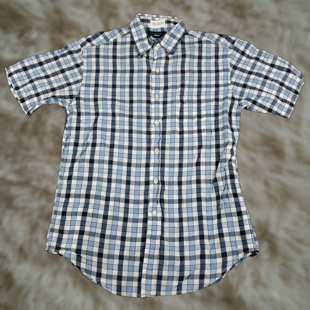 Brooks Brothers Brooks Brothers Button-Up Shirt Mens Medium Blue Plaid Short Sleeve Casual Classic Size US M / EU 48-50 / 2 - 1 Thumbnail
