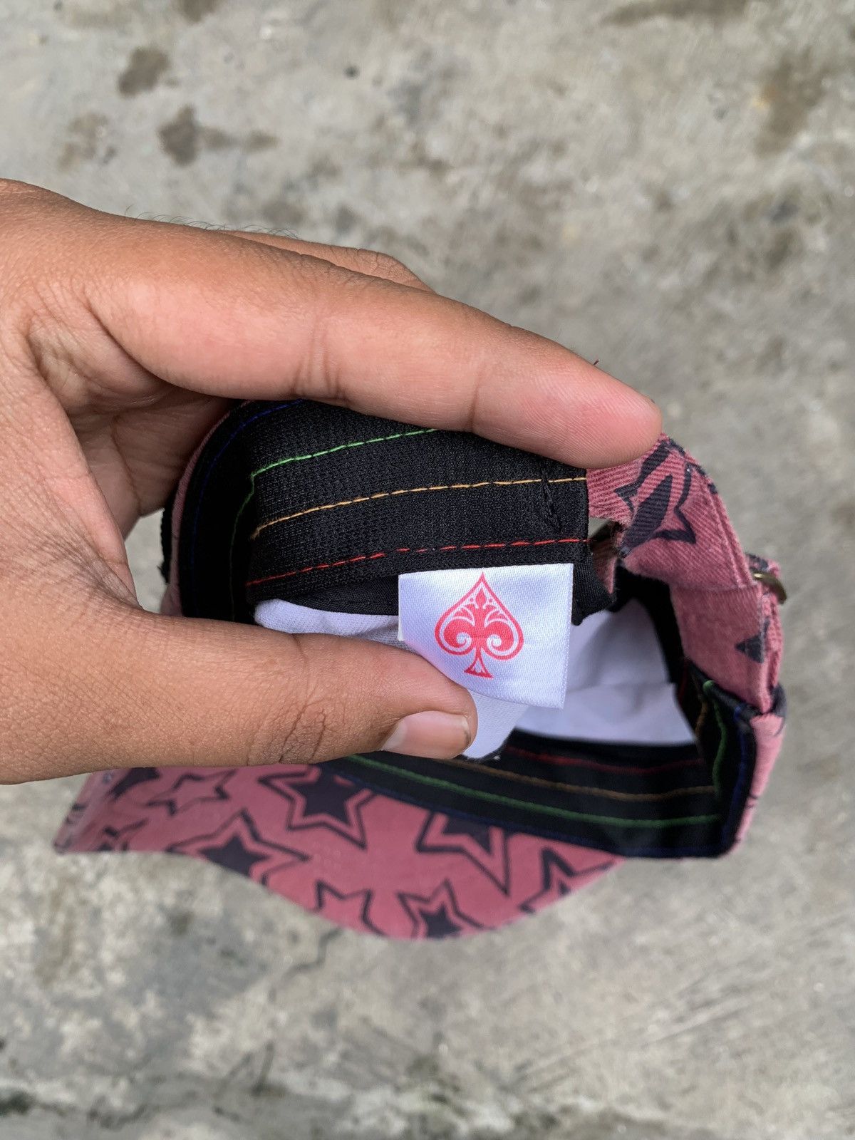 Japanese Brand Pink Star Printed Canvas Ace Cadet Patrol Hat Size ONE SIZE - 7 Thumbnail