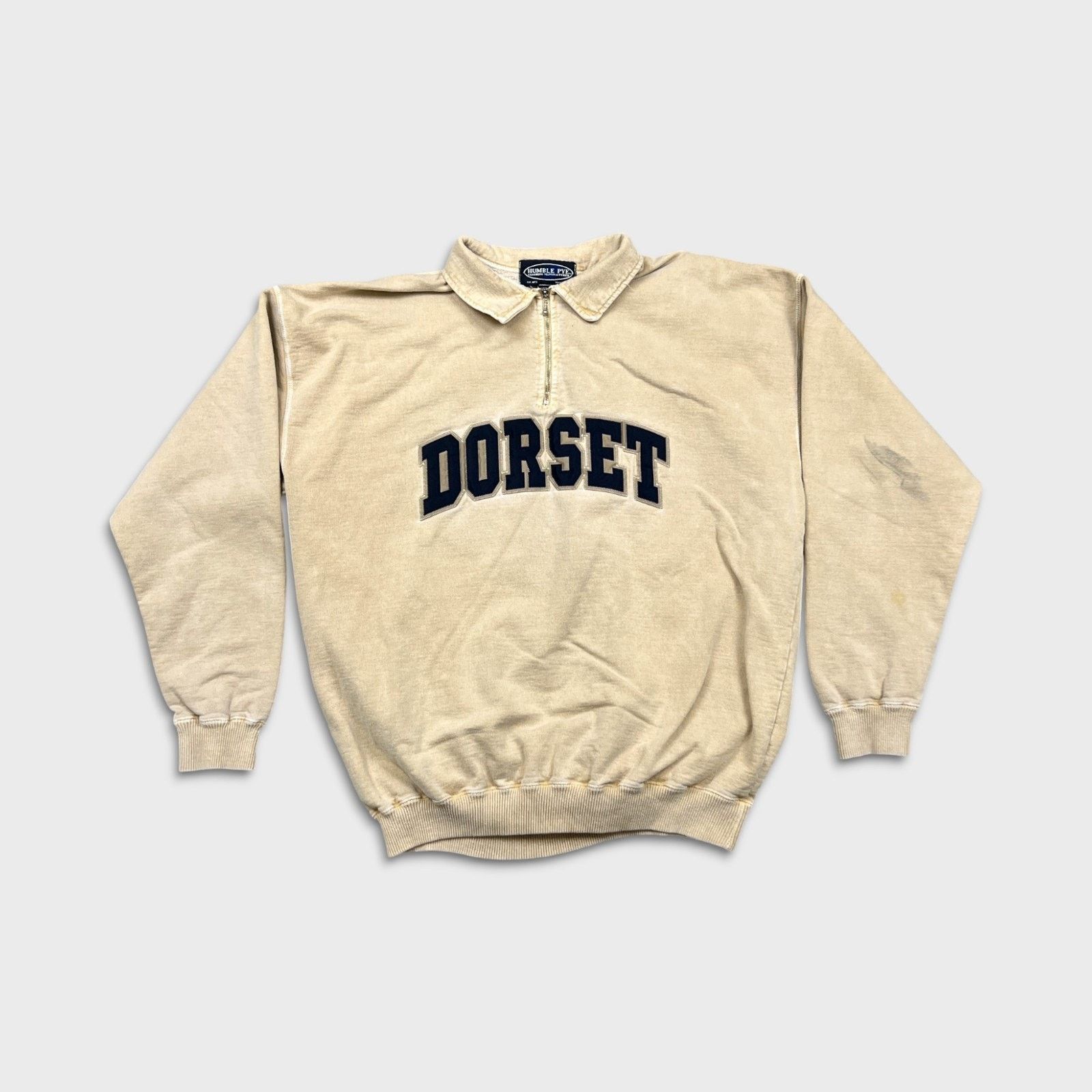 Vintage Vintage Dorset Sweatshirt 1/4 Zip Faded Washed 90s Pullover Size US L / EU 52-54 / 3 - 1 Thumbnail