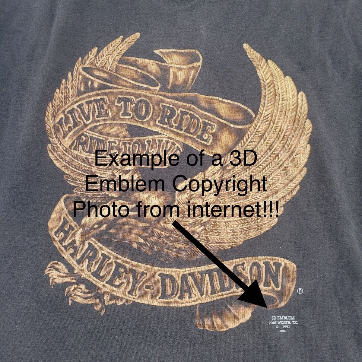 Harley Davidson Vintage 90s Harley Davidson 3D Emblem Style T-Shirt Size US L / EU 52-54 / 3 - 11 Thumbnail