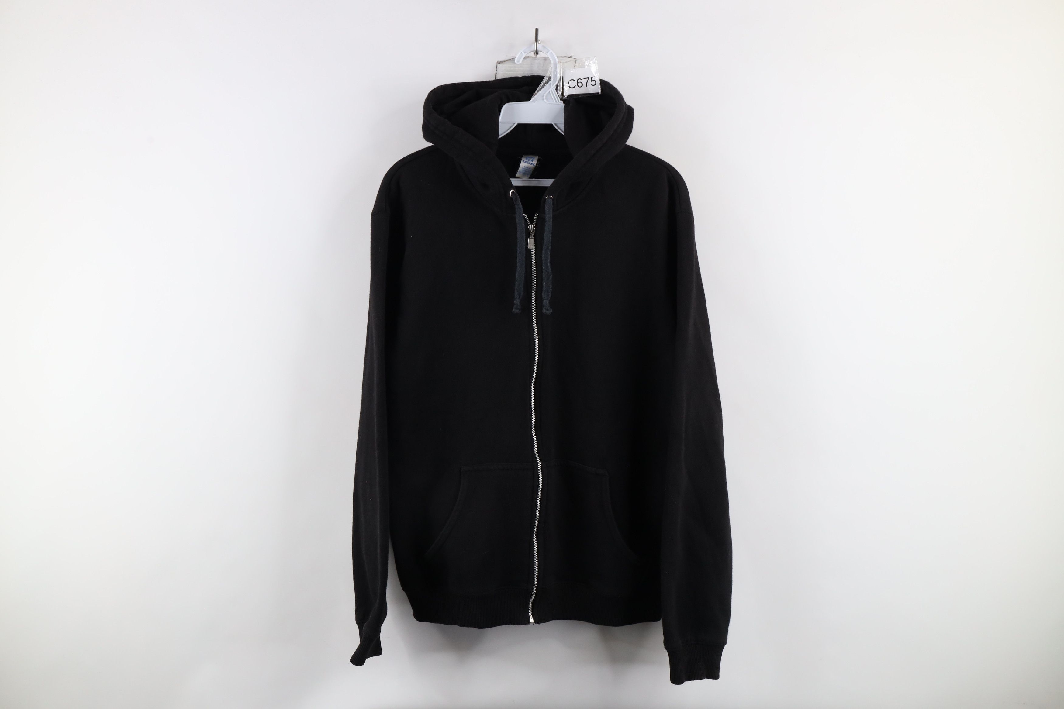 Vintage Vintage 90s Streetwear Full Zip Hoodie Sweatshirt Black Size L / US 10 / IT 46 - 1 Thumbnail