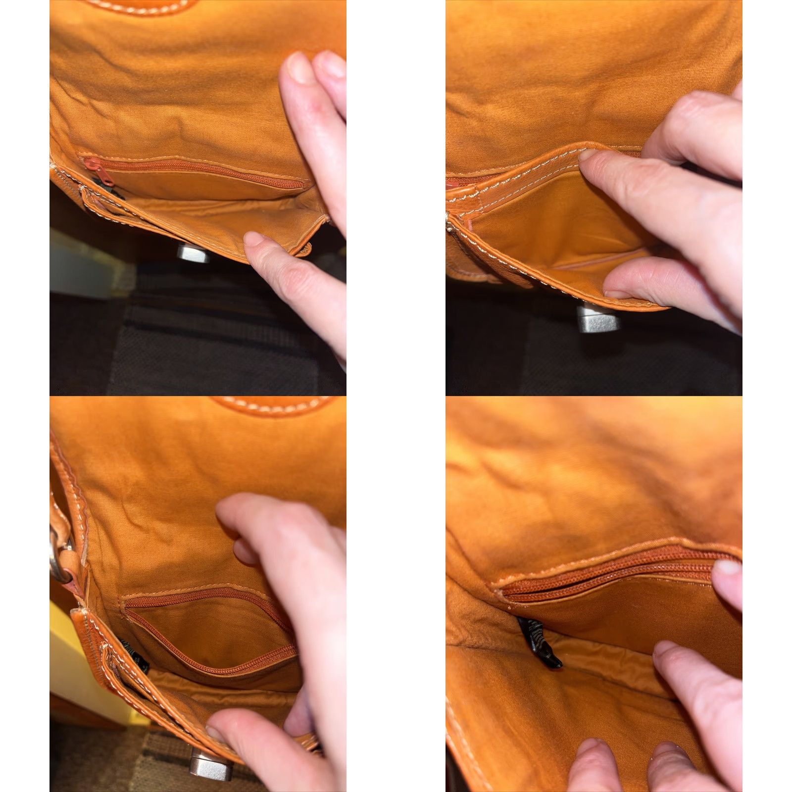 Fossil Fossil Women’s Leather Crossbody Bag - Orange, Small, 6.5 x 5.5 Inches, Logo Compartments Size ONE SIZE - 8 Thumbnail