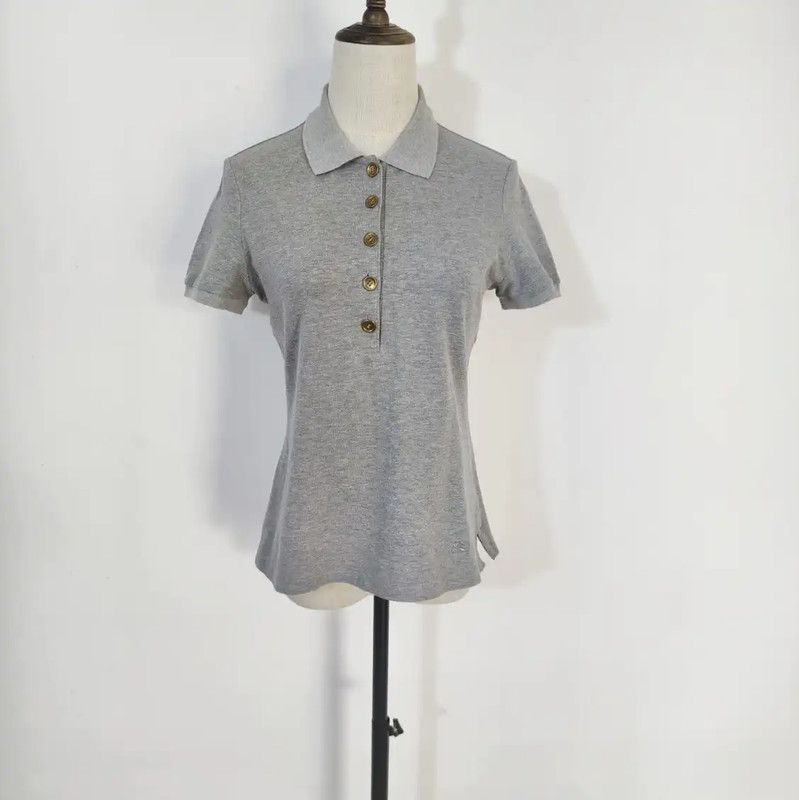 Burberry Burberry Summer Gray Cotton Blend T-Shirt Size M / US 6-8 / IT 42-44 - 1 Thumbnail