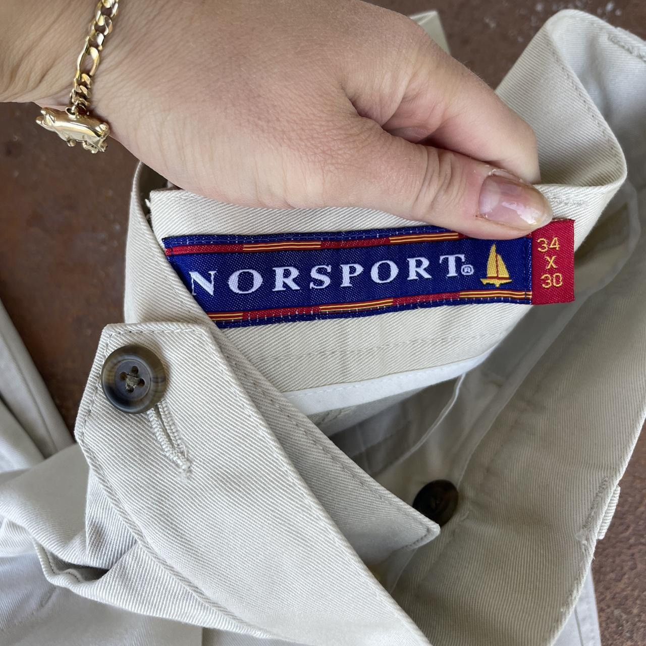 Jos. A. Bank × Tommy Hilfiger × Zara Vintage norsport preppy Cream high-waisted straight-leg Size US 34 / EU 50 - 4 Thumbnail
