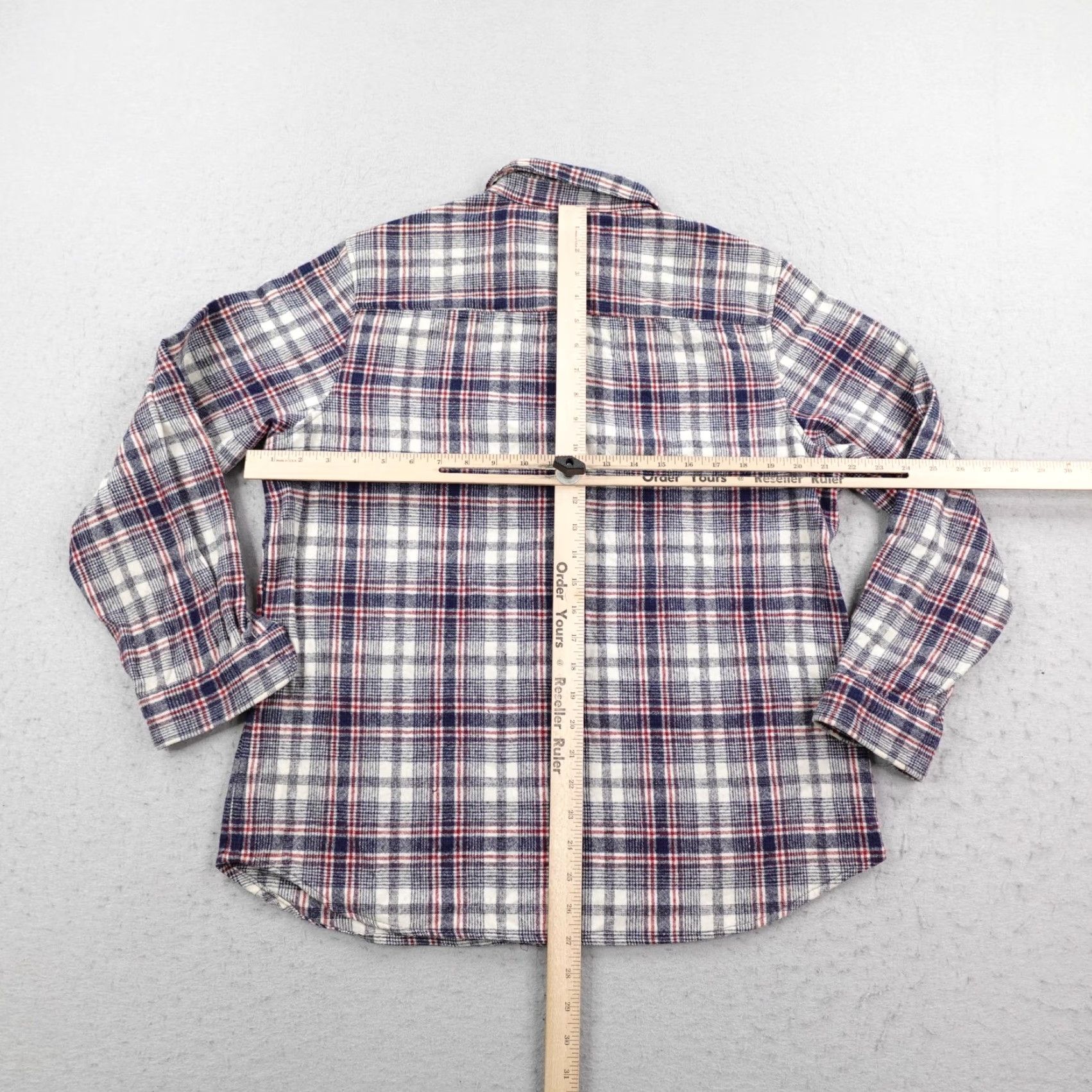 Pendleton VINTAGE Pendleton Shirt Womens Large Blue Plaid Wool Flannel Button Up Size L / US 10 / IT 46 - 6 Thumbnail
